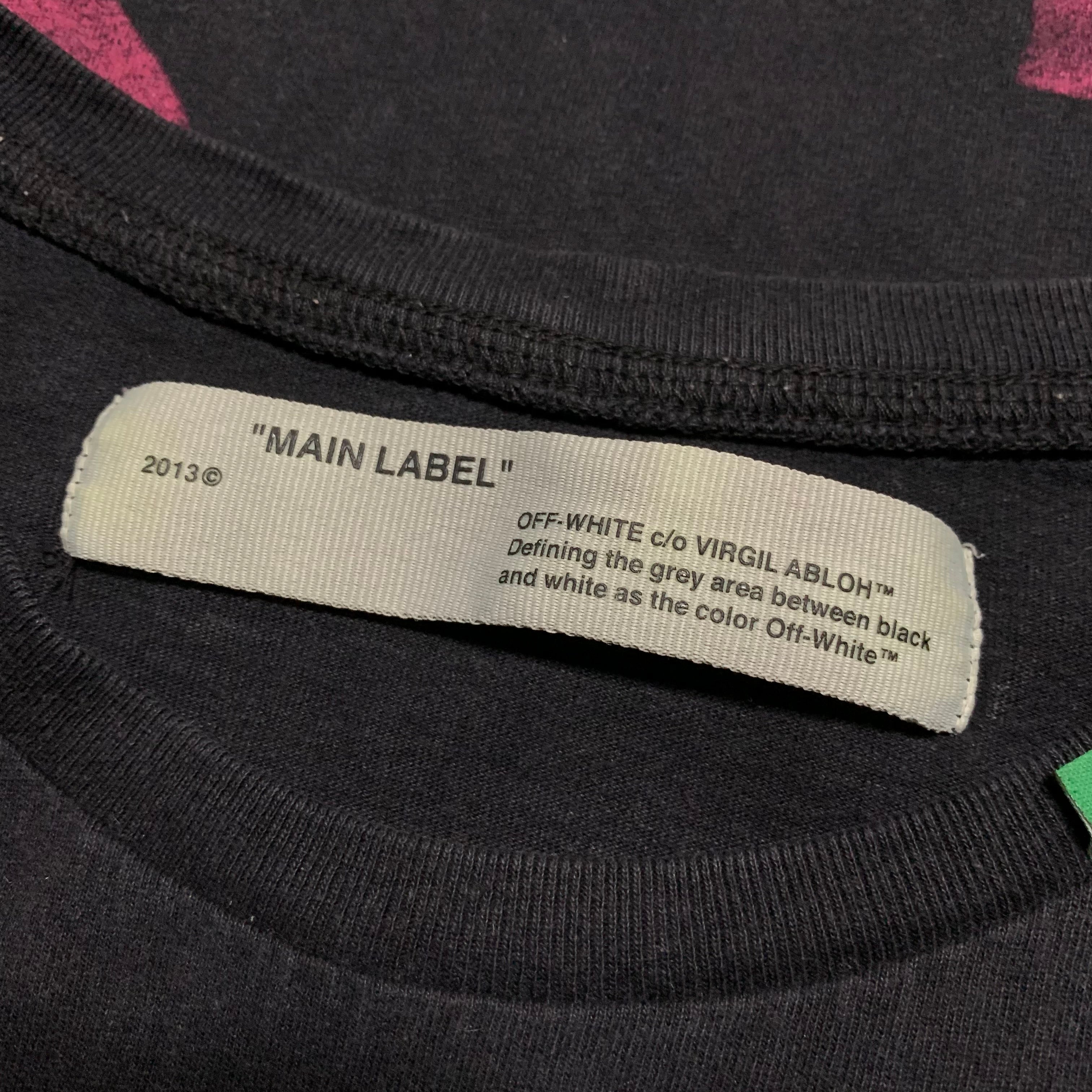 Off White Small Impressionism Arrows Black Tee Virgil Abloh