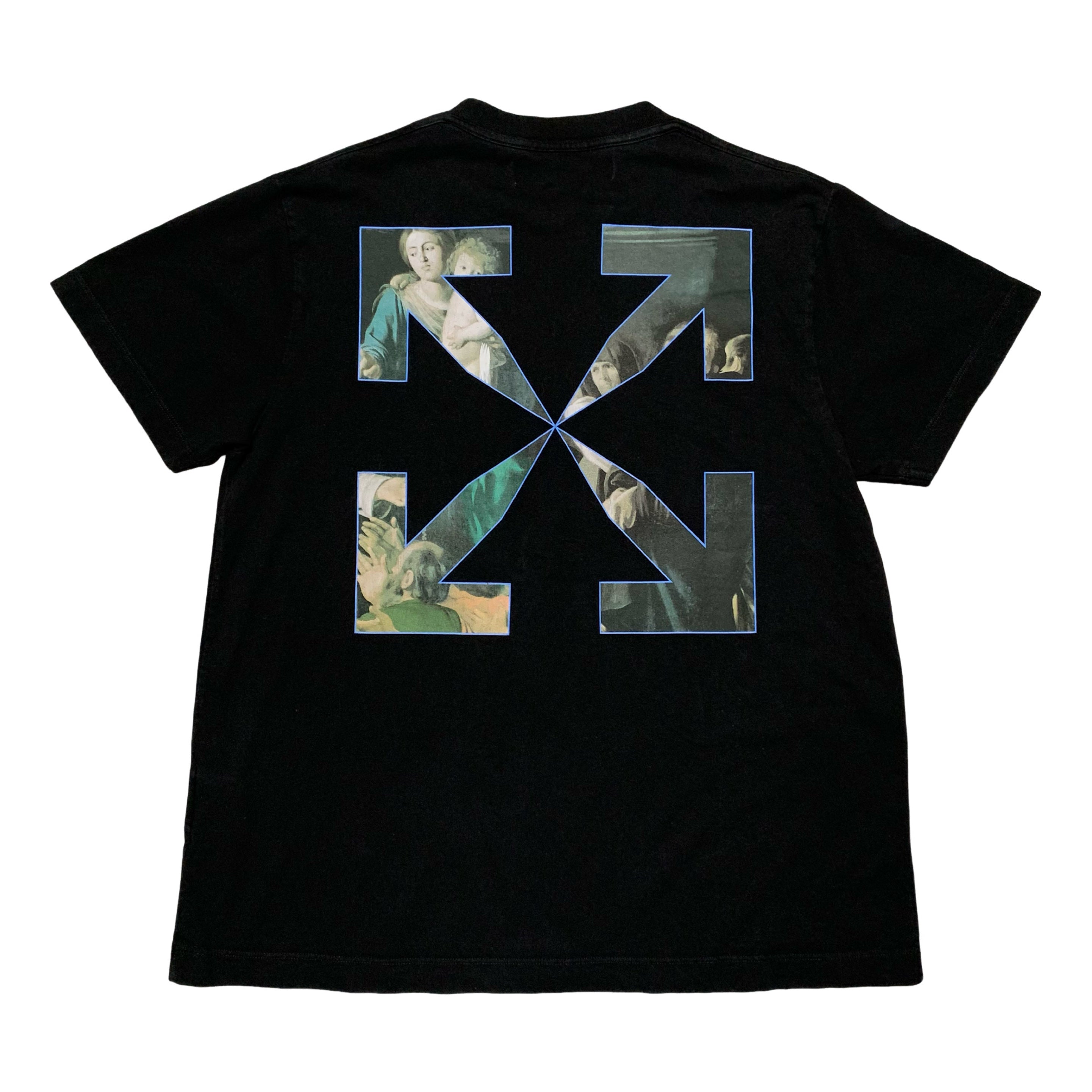 Off White Medium Caravaggio Arrows Black Tee Virgil Abloh