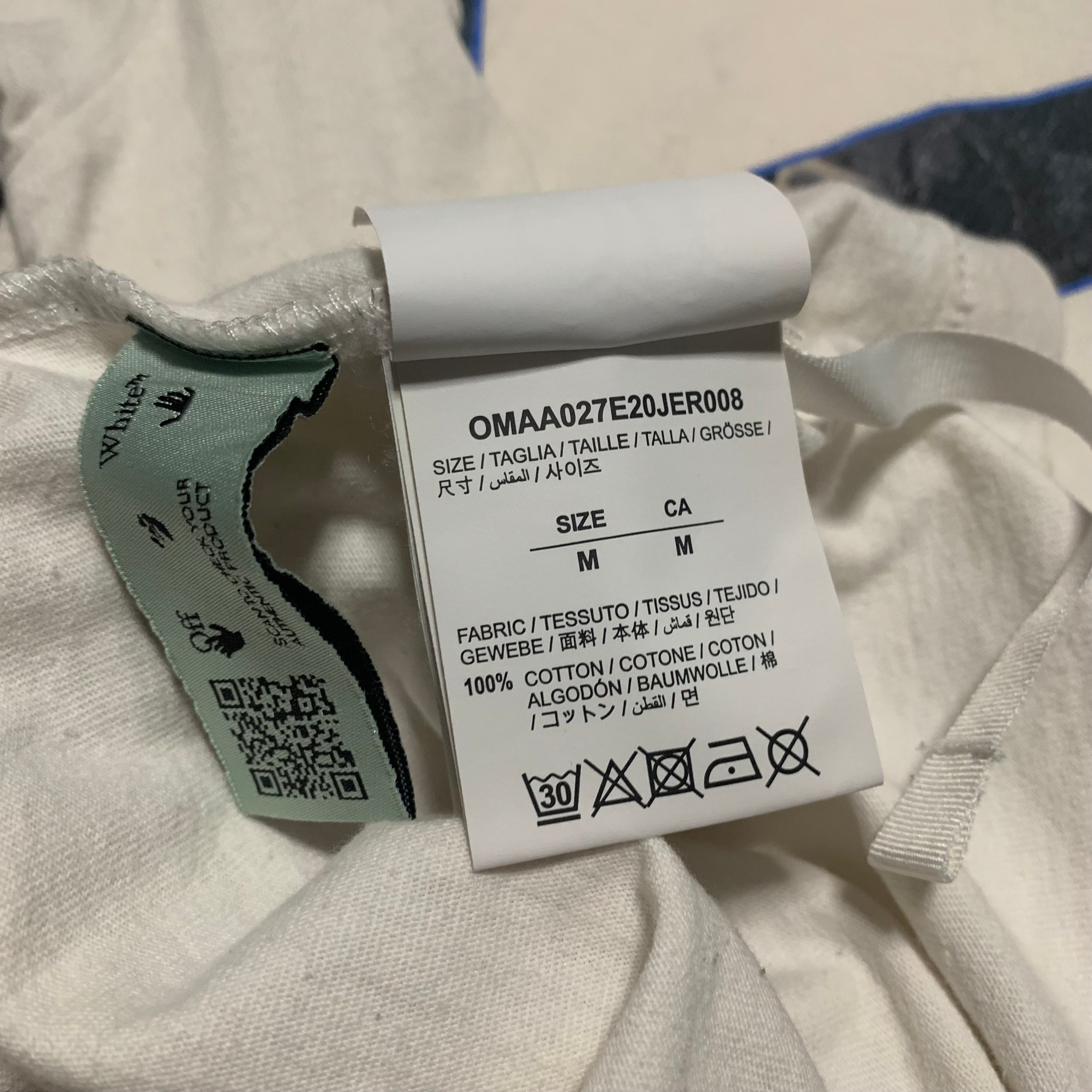 Off White Medium Caravaggio Arrows White Tee Virgil Abloh