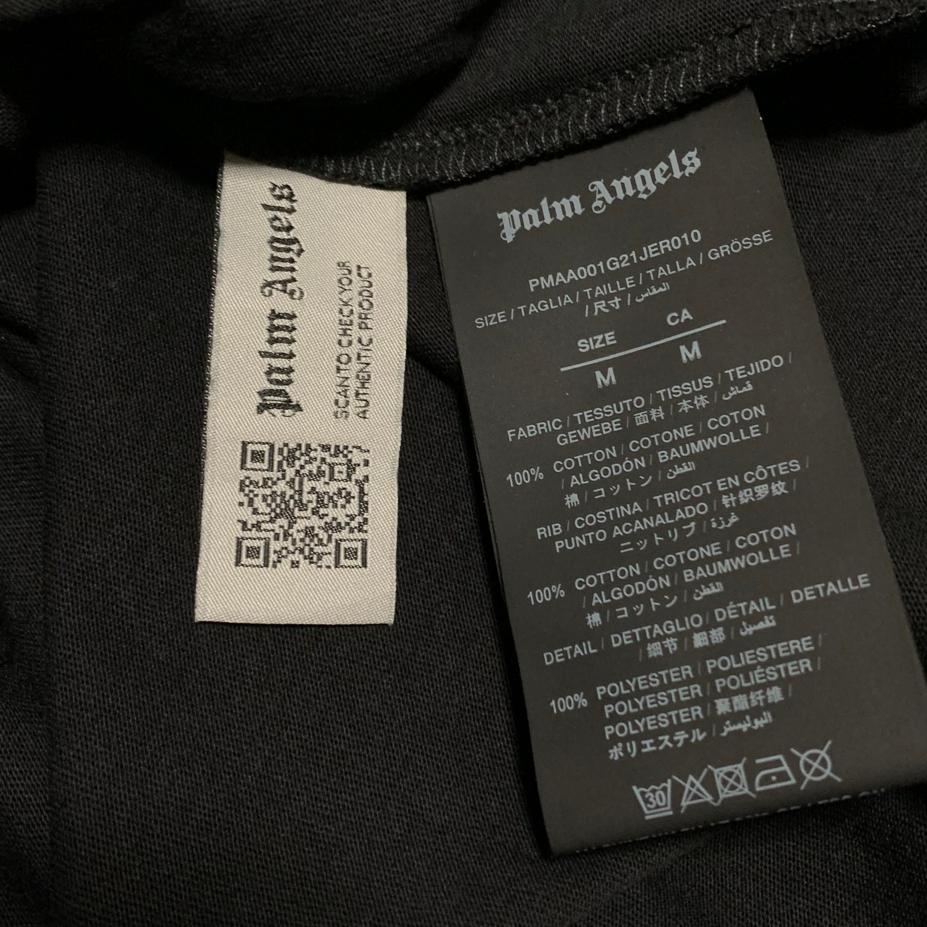 Palm Angels Medium Team Wang Palm Tree Black Tee 2022