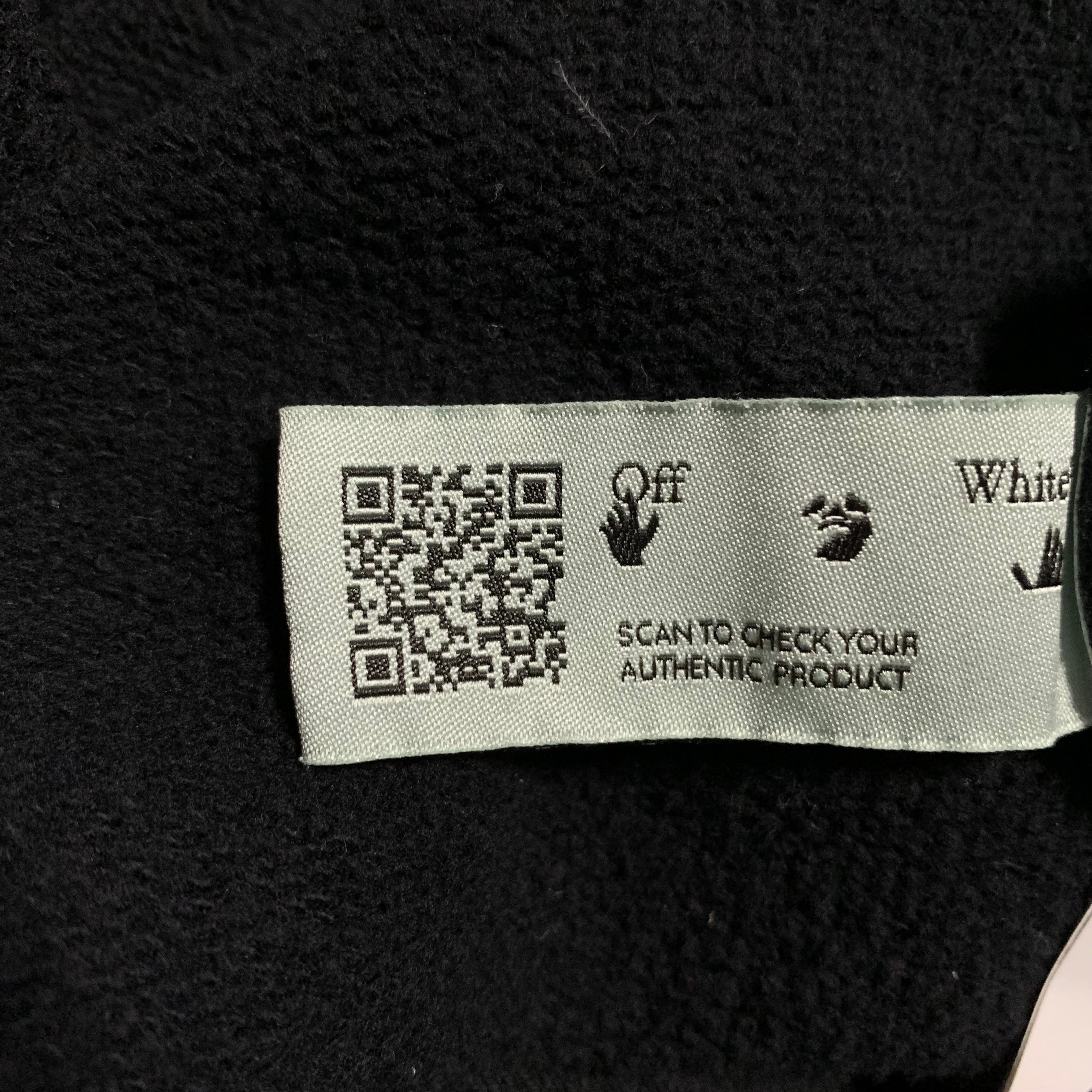 Off White Medium Thunder Logo Black Zip Hoodie Virgil Abloh