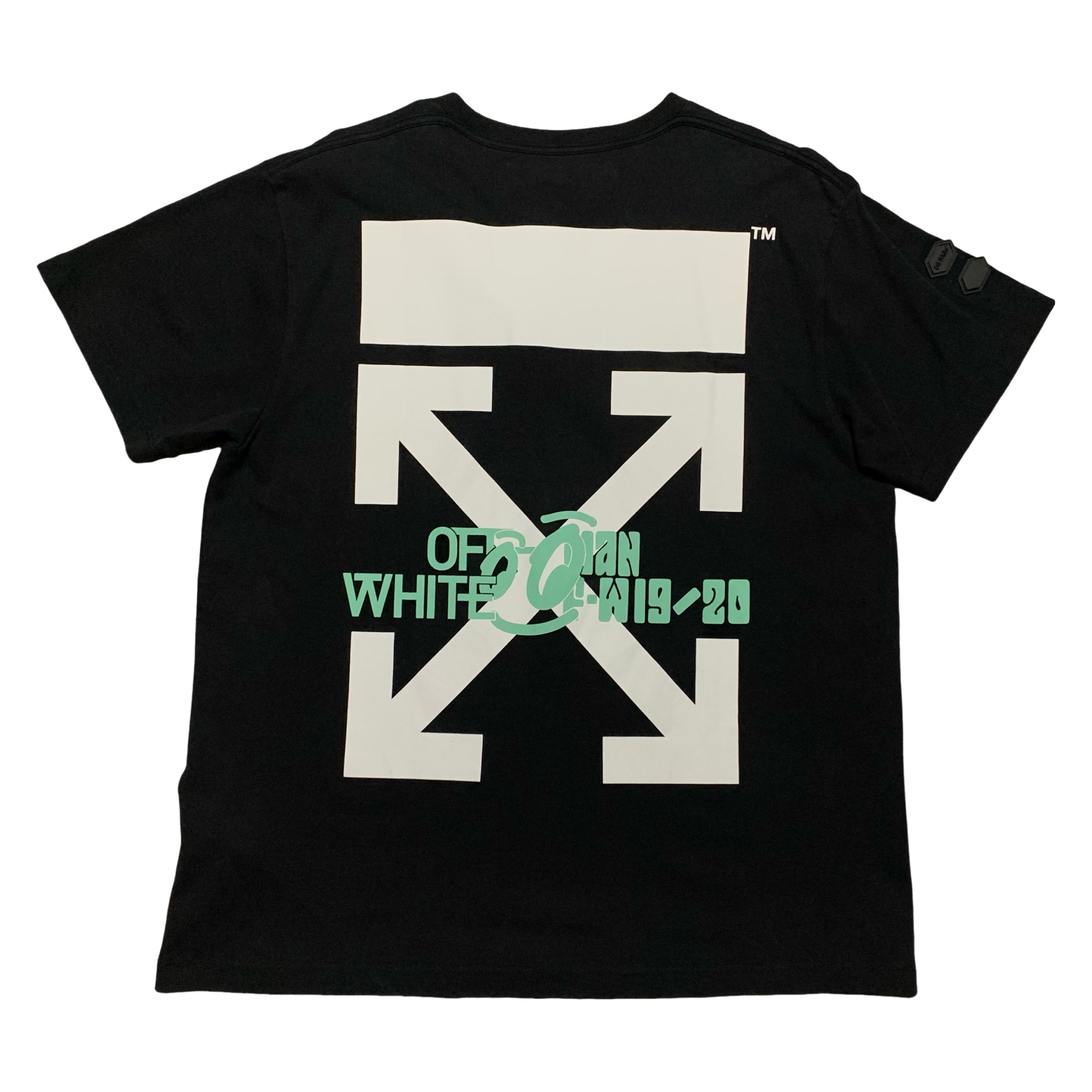 Off White Large Waterfall Arrows Black Tee Virgil Abloh