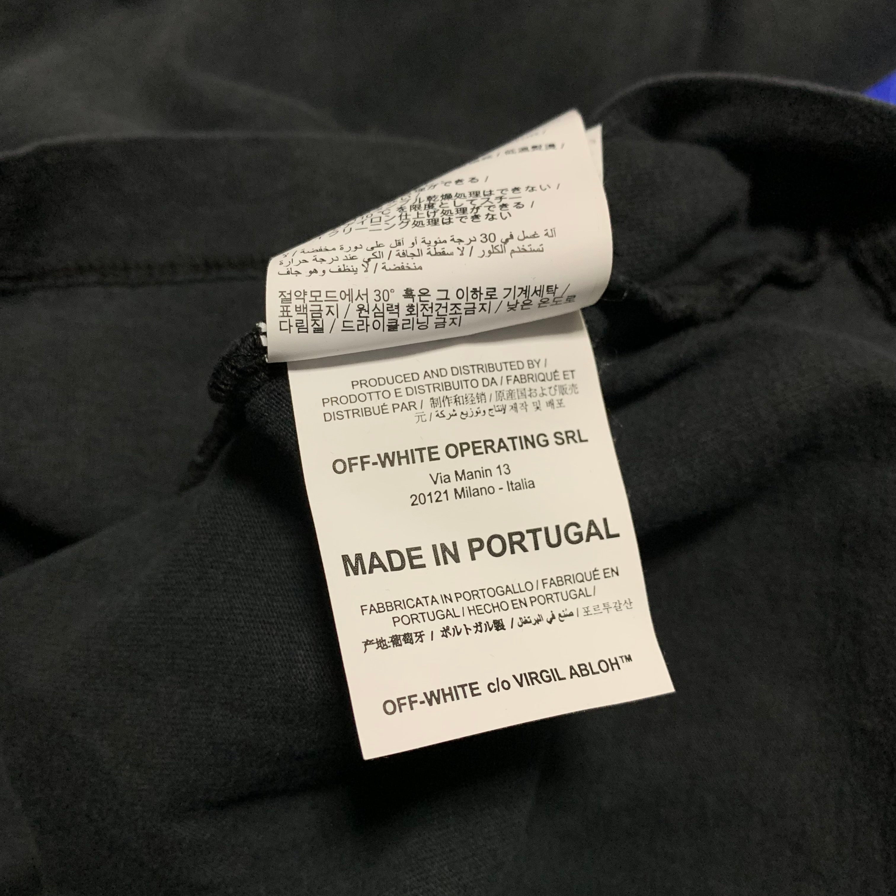 Off White Small Caravaggio Hardcore Black Tee Oversized Fit Virgil Abloh