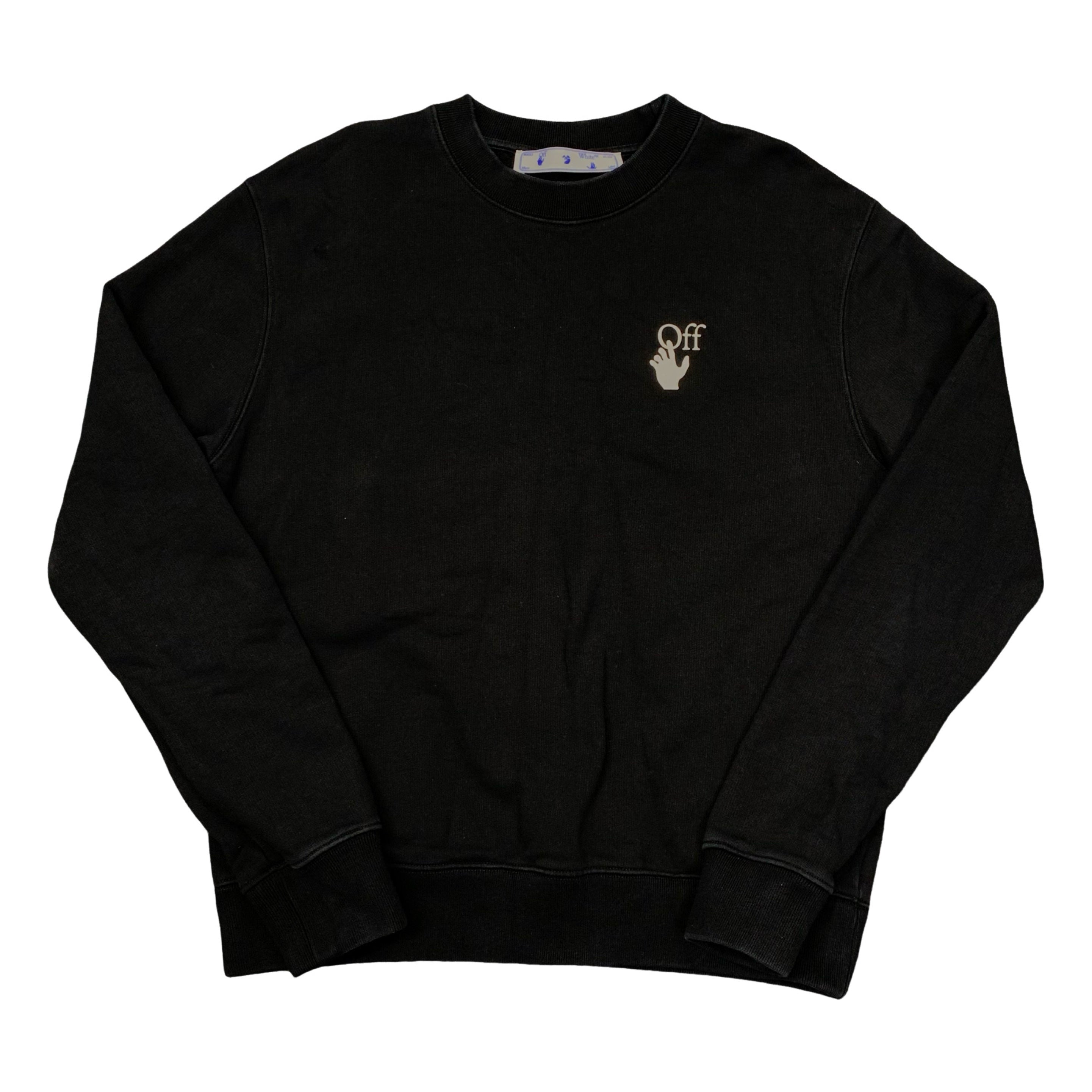 Off White Medium Degrade Arrows Black Sweatshirt Crewneck Virgil Abloh