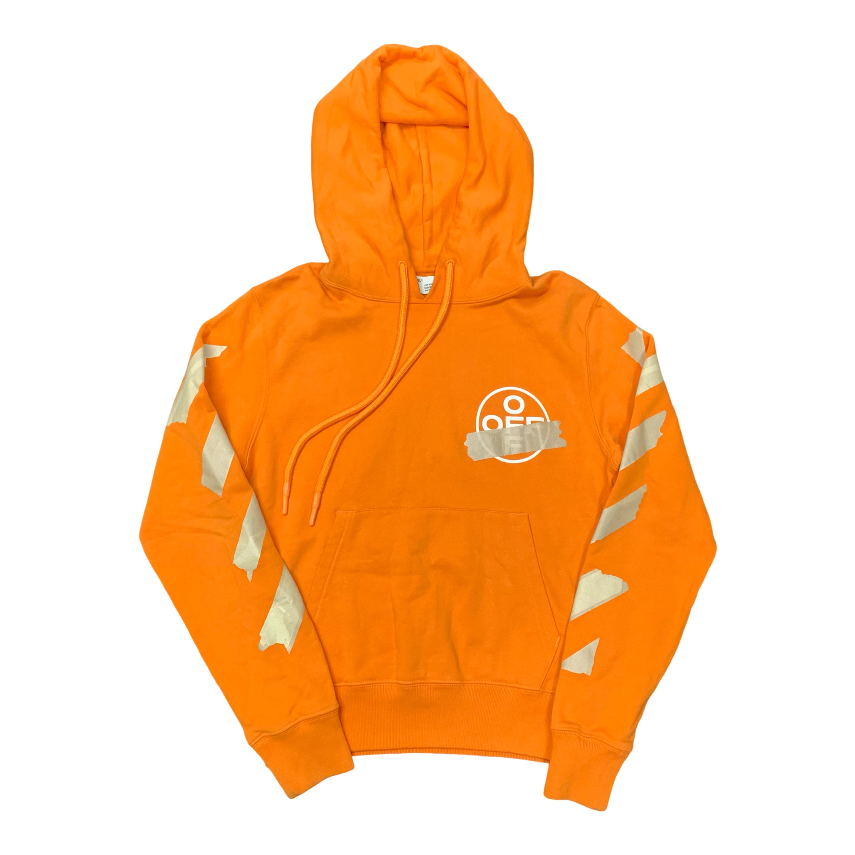 Off White XS Hoodie Tape Arrows Orange Hoodie Virgil Abloh