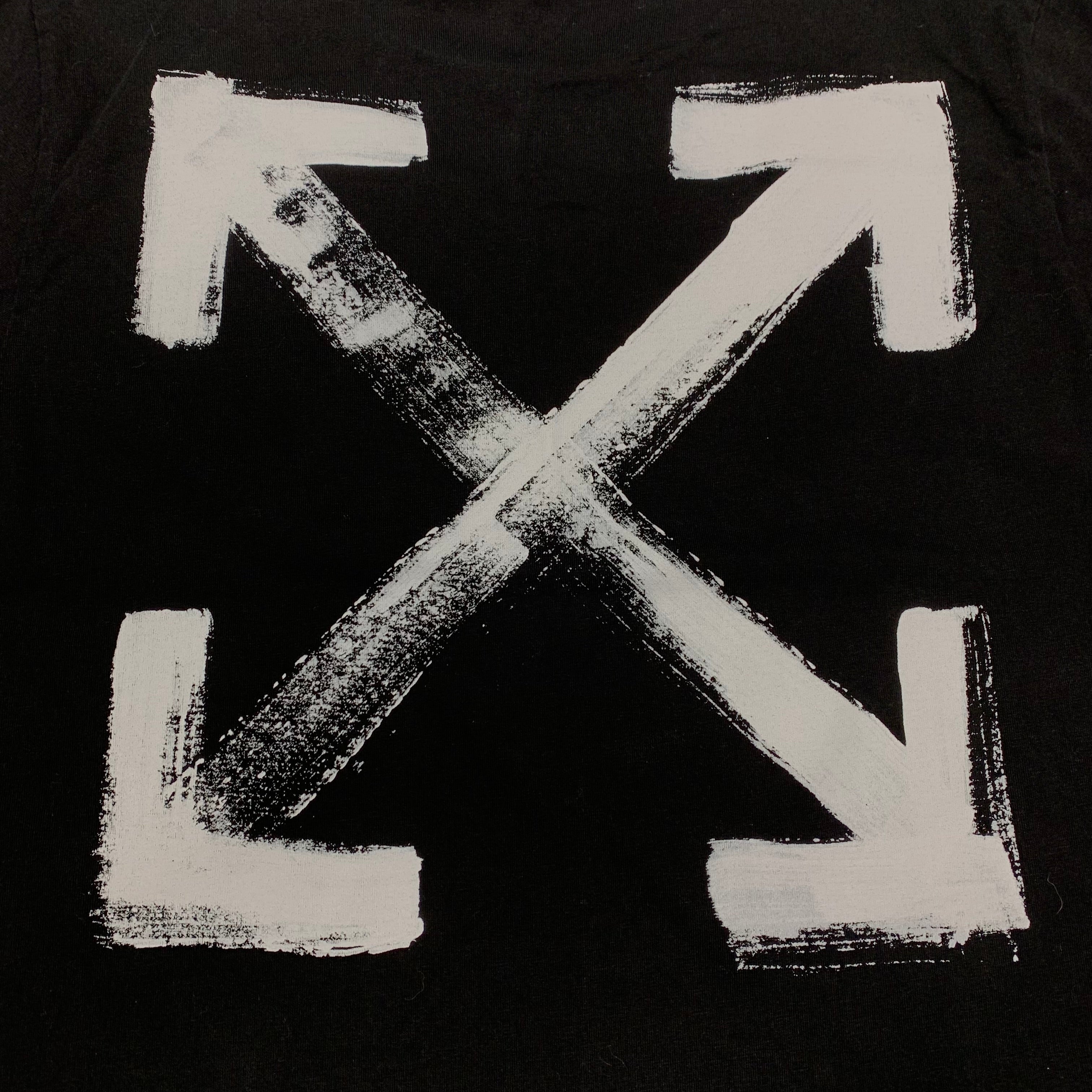 Off White Medium Tee Paint Marker Arrows Black T-Shirt Virgil Abloh