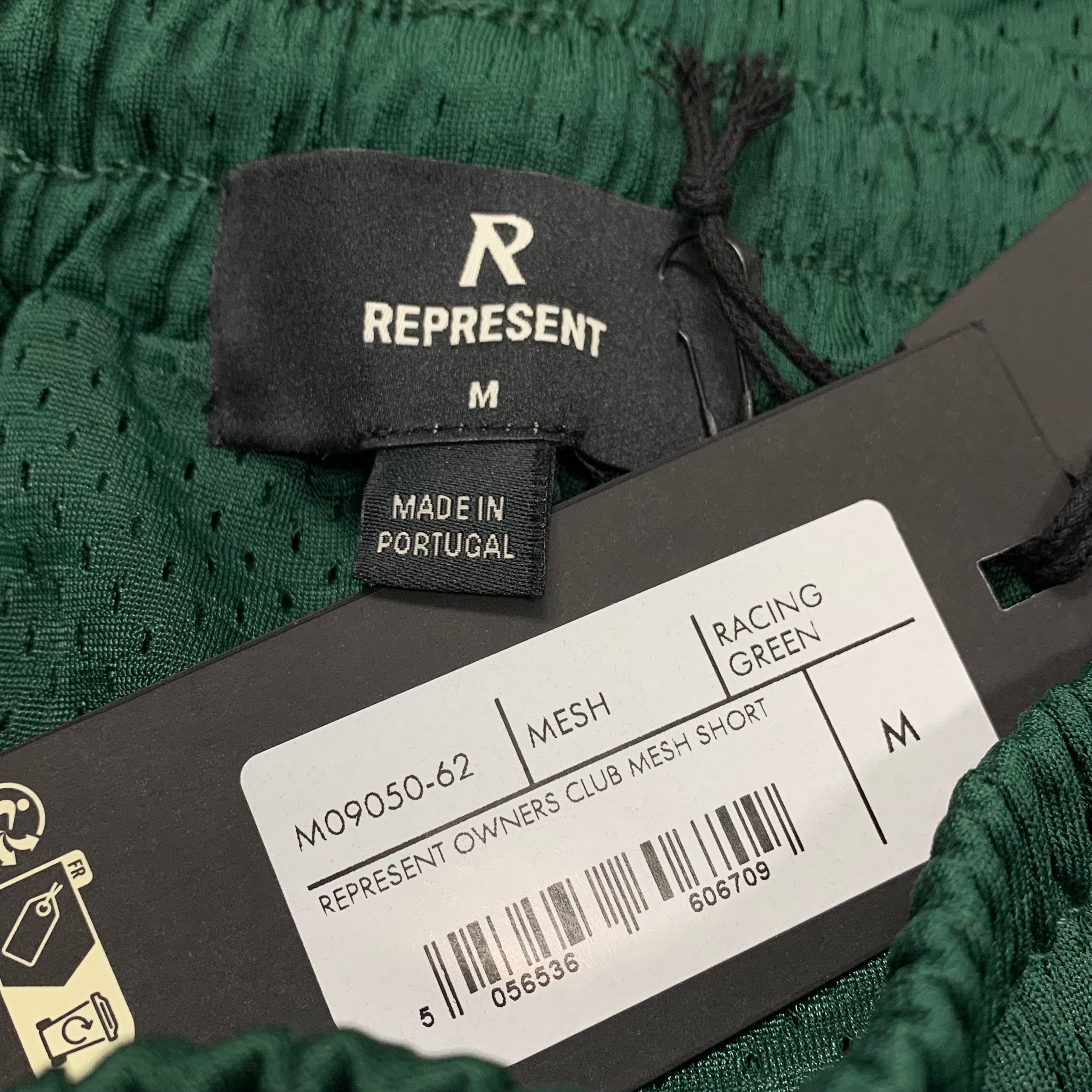 Represent Medium Shorts Owners Club Racing Green Mesh Bottoms