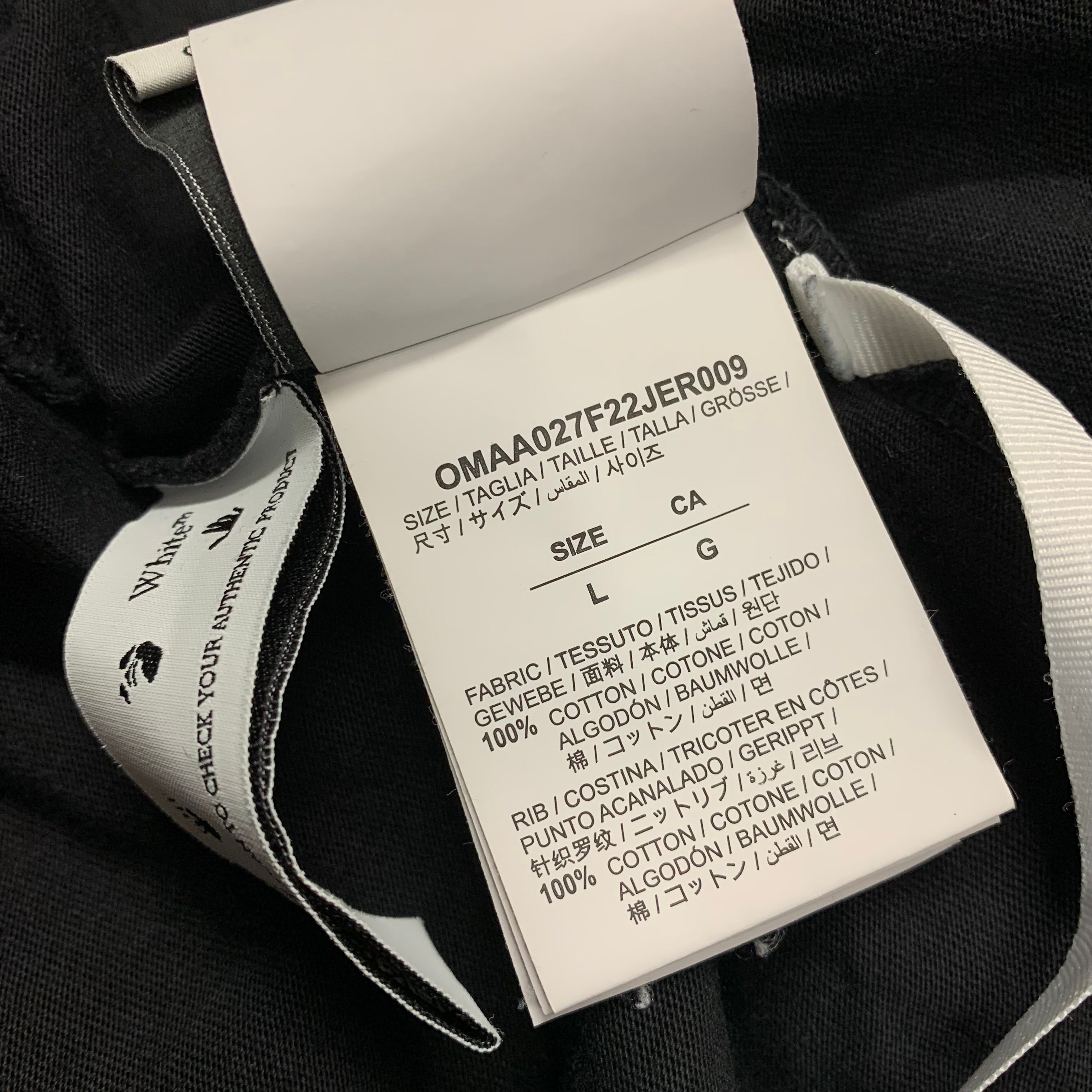 Off White Medium Tee Paint Arrows Black T-Shirt Virgil Abloh