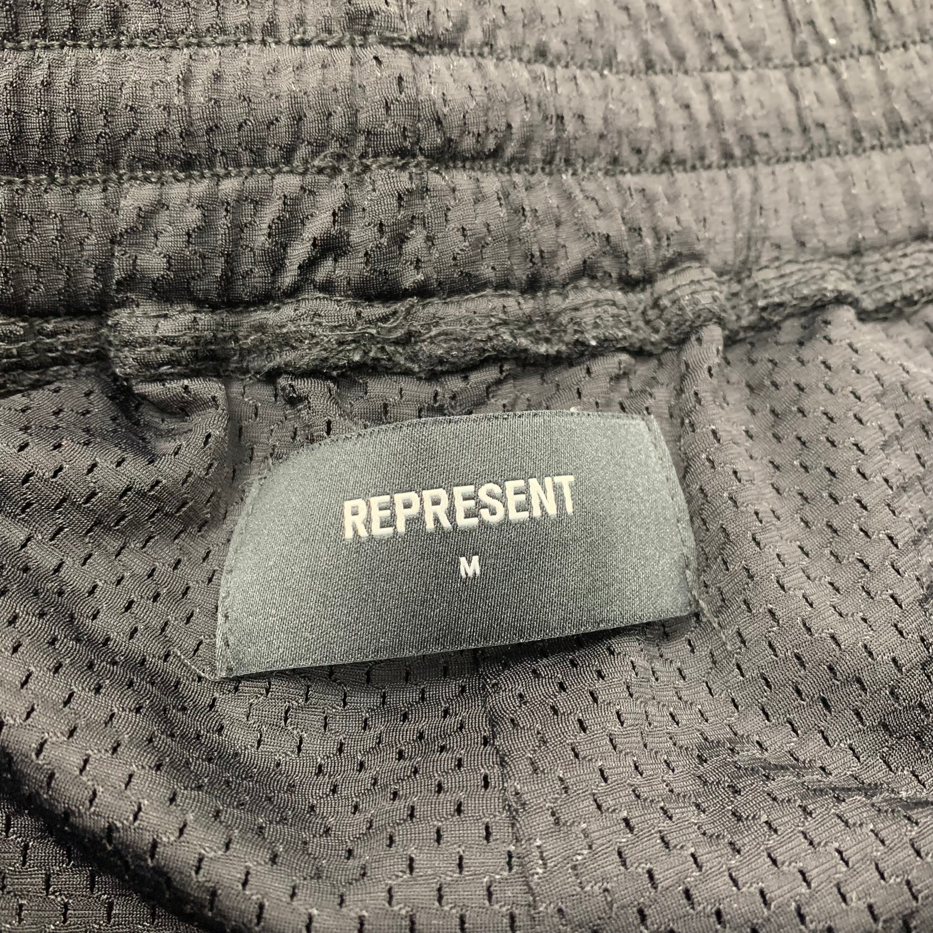 Represent Medium Shorts Black Mesh Initial Shorts Bottoms