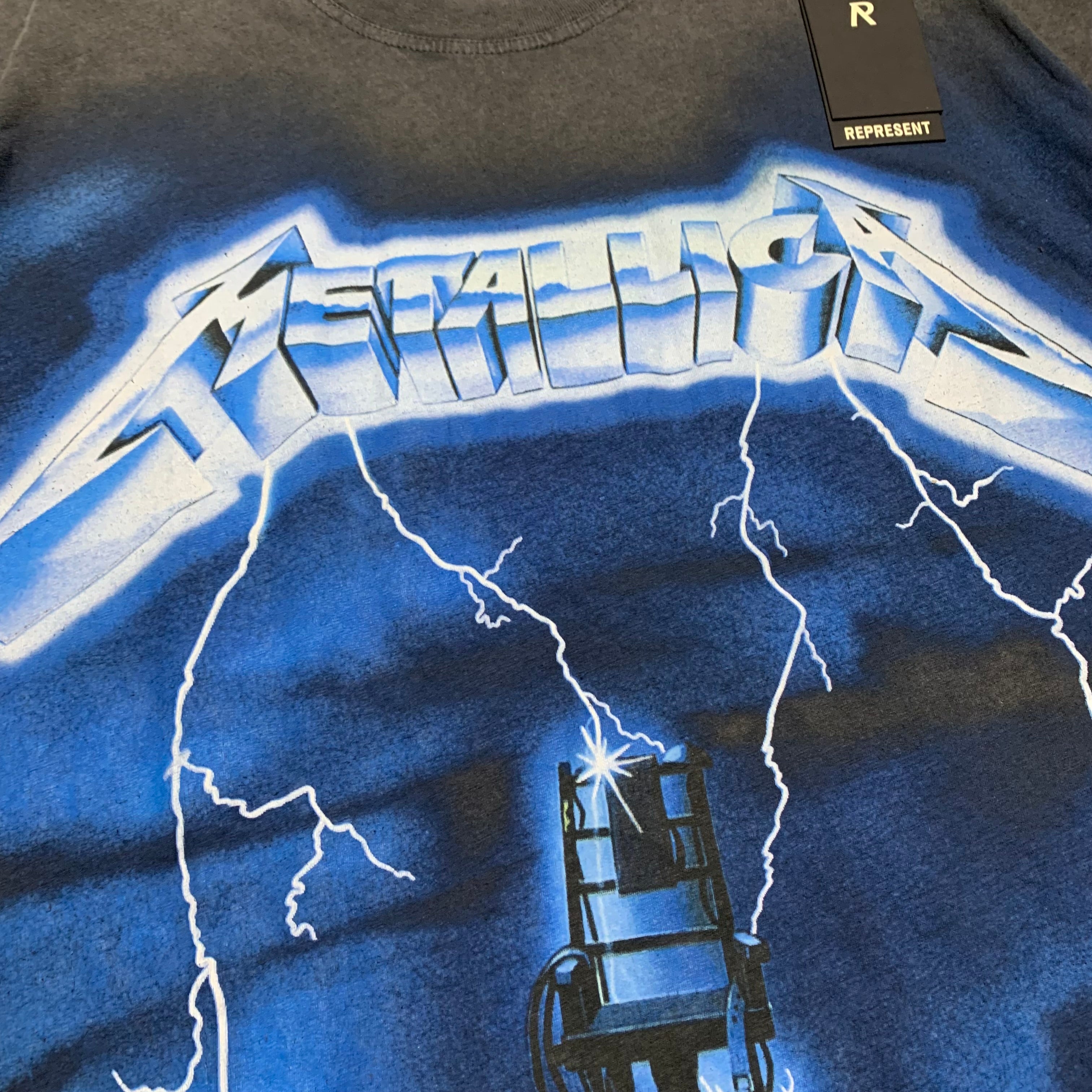 Represent x Metallica XS Ride The Lighting Vintage Grey Tee