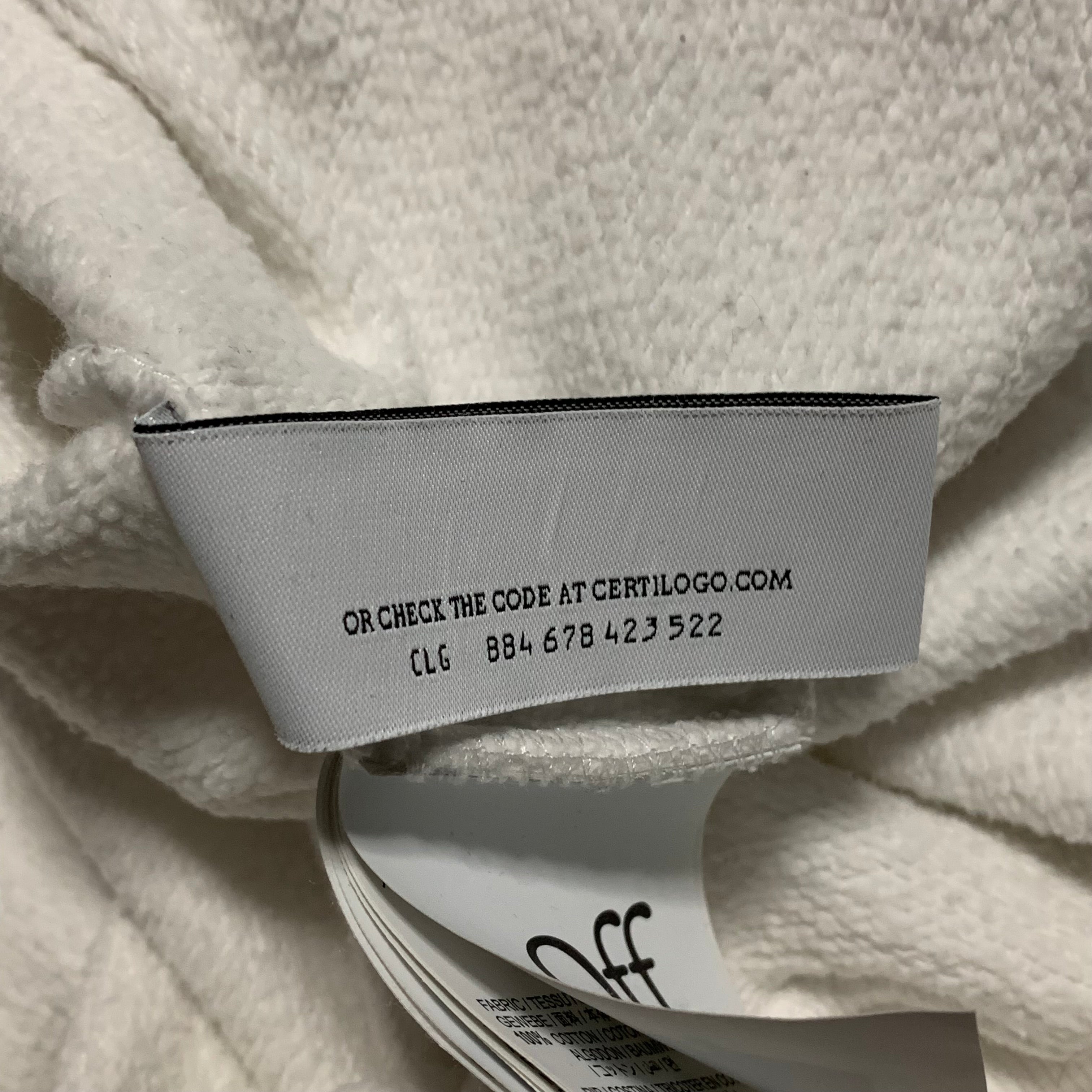 Off White Large Mona Lisa White Hoodie Virgil Abloh