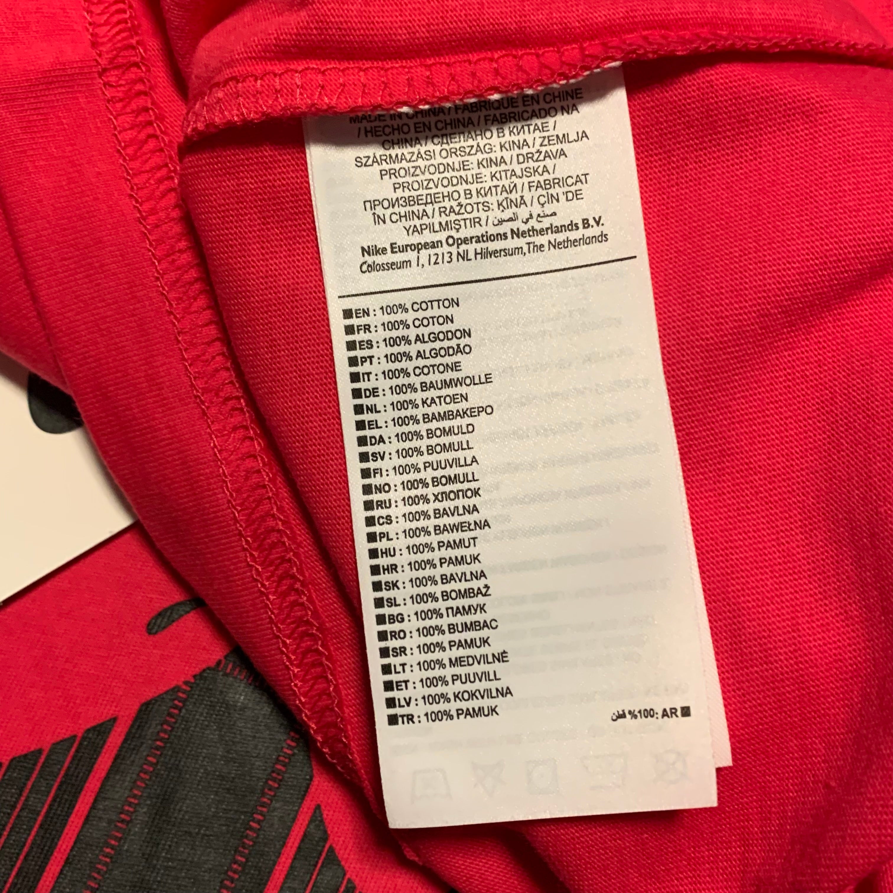 Off White Nike Medium NRG A6 Tie Graphic Pink Tee Virgil Abloh 2018