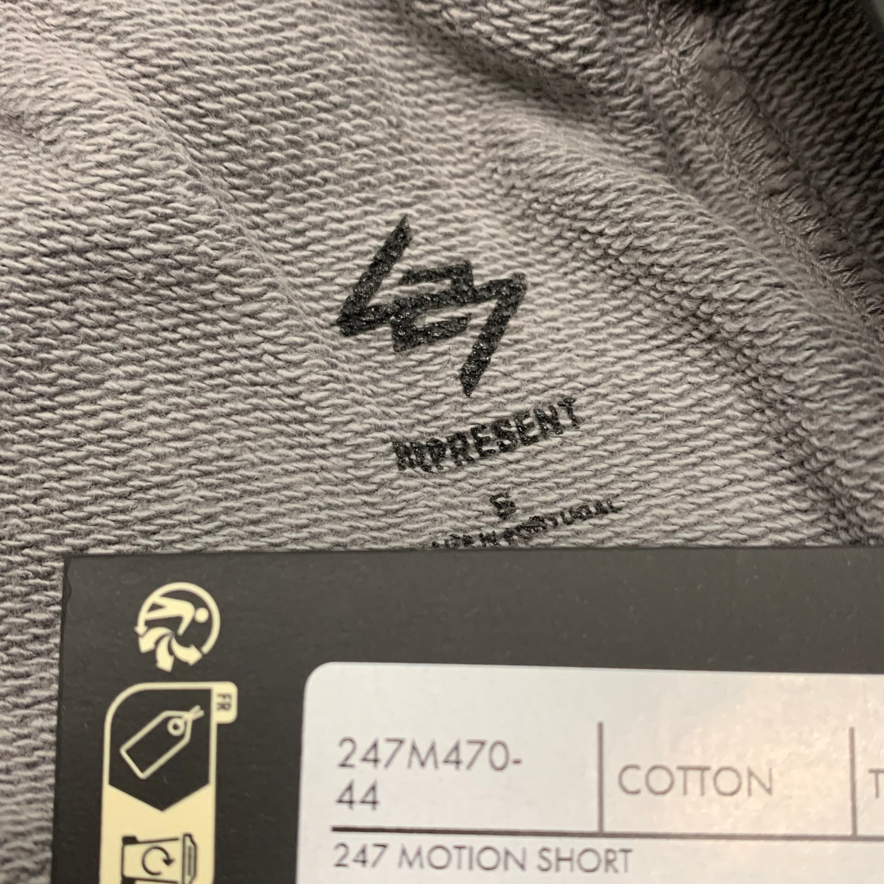Represent Smal Shorts 247 Motion Titanium Grey Shorts Bottoms