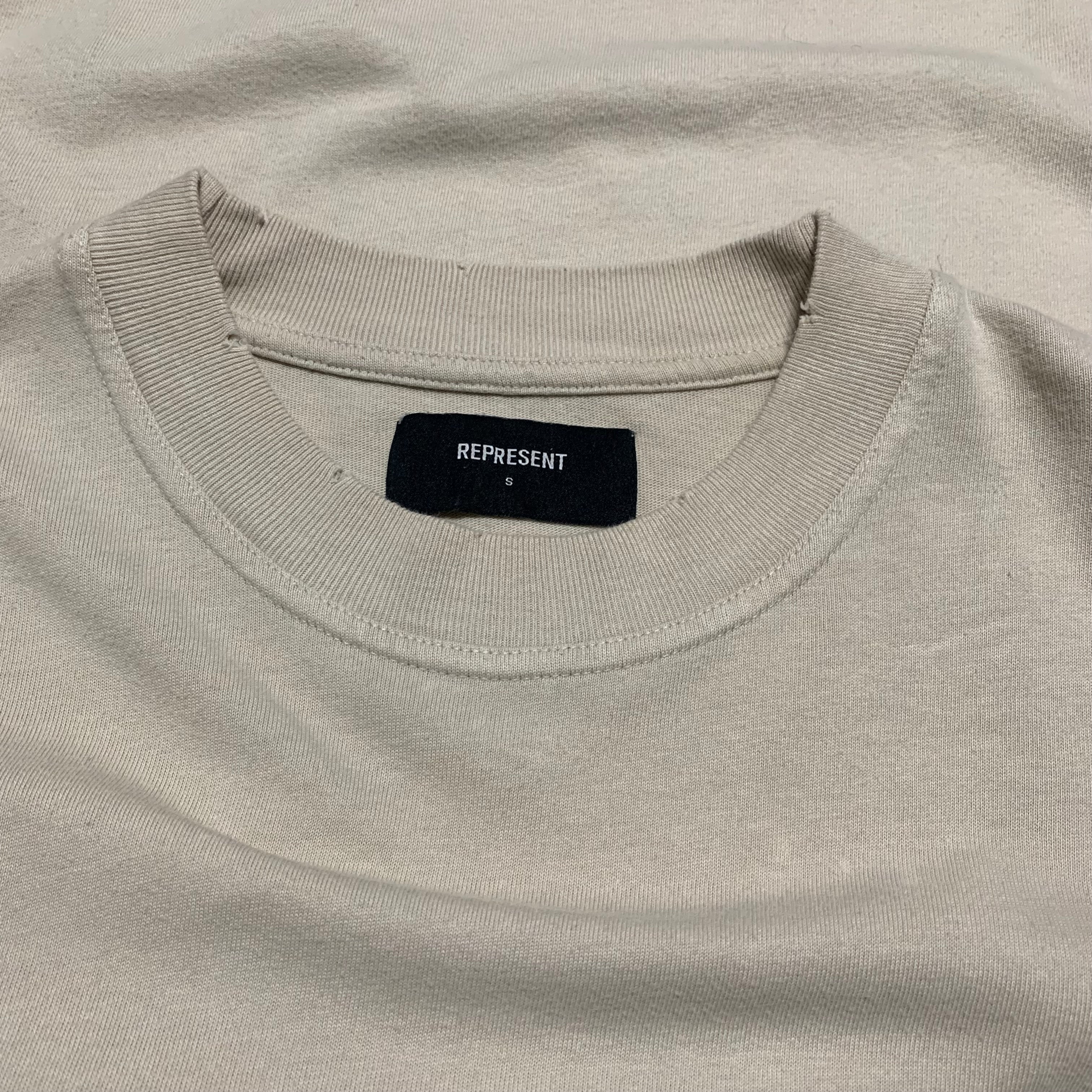 Represent Small Shark Vintage White Tee Only The Strong Survive