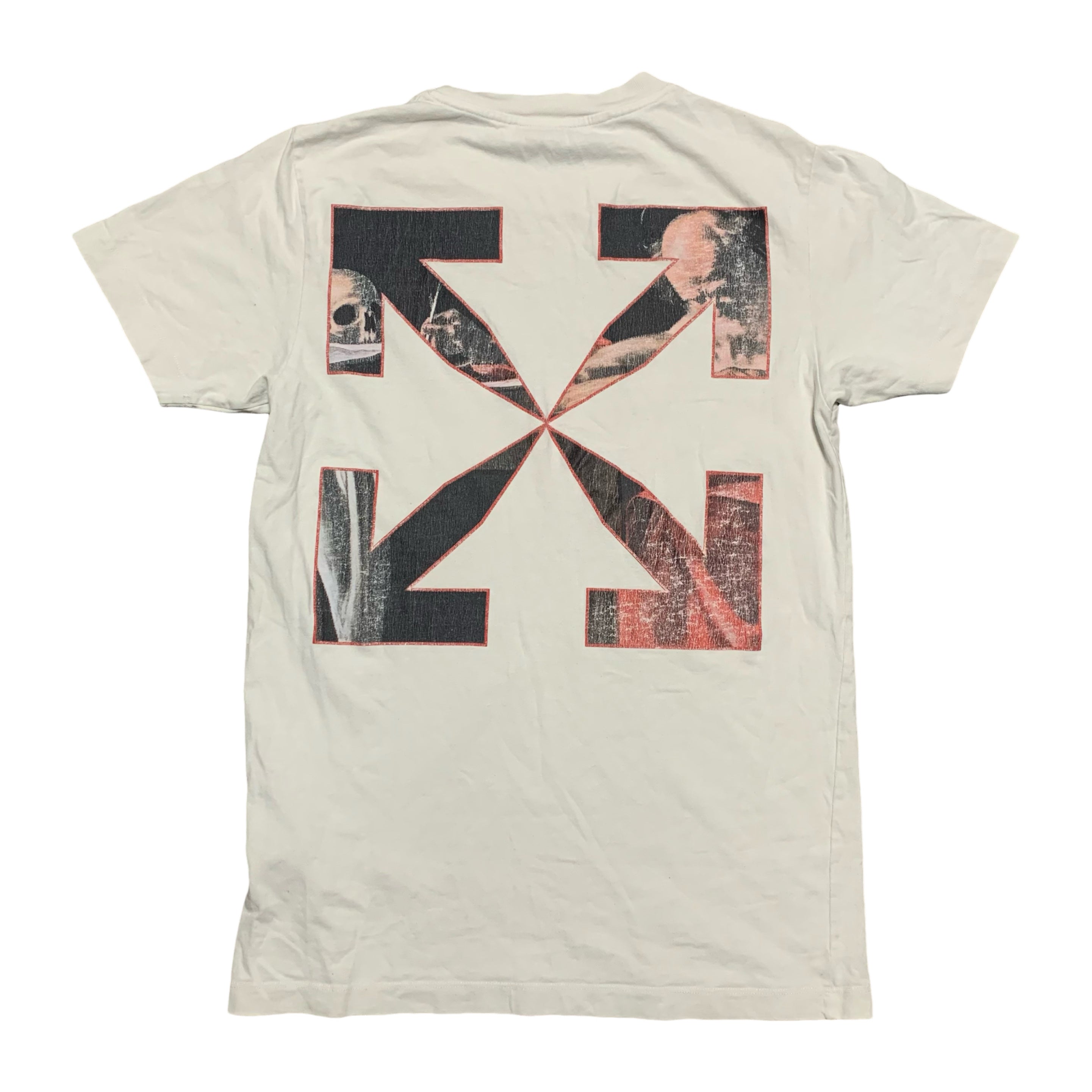 Off White XS Caravaggio Arrows White Tee Virgil Abloh