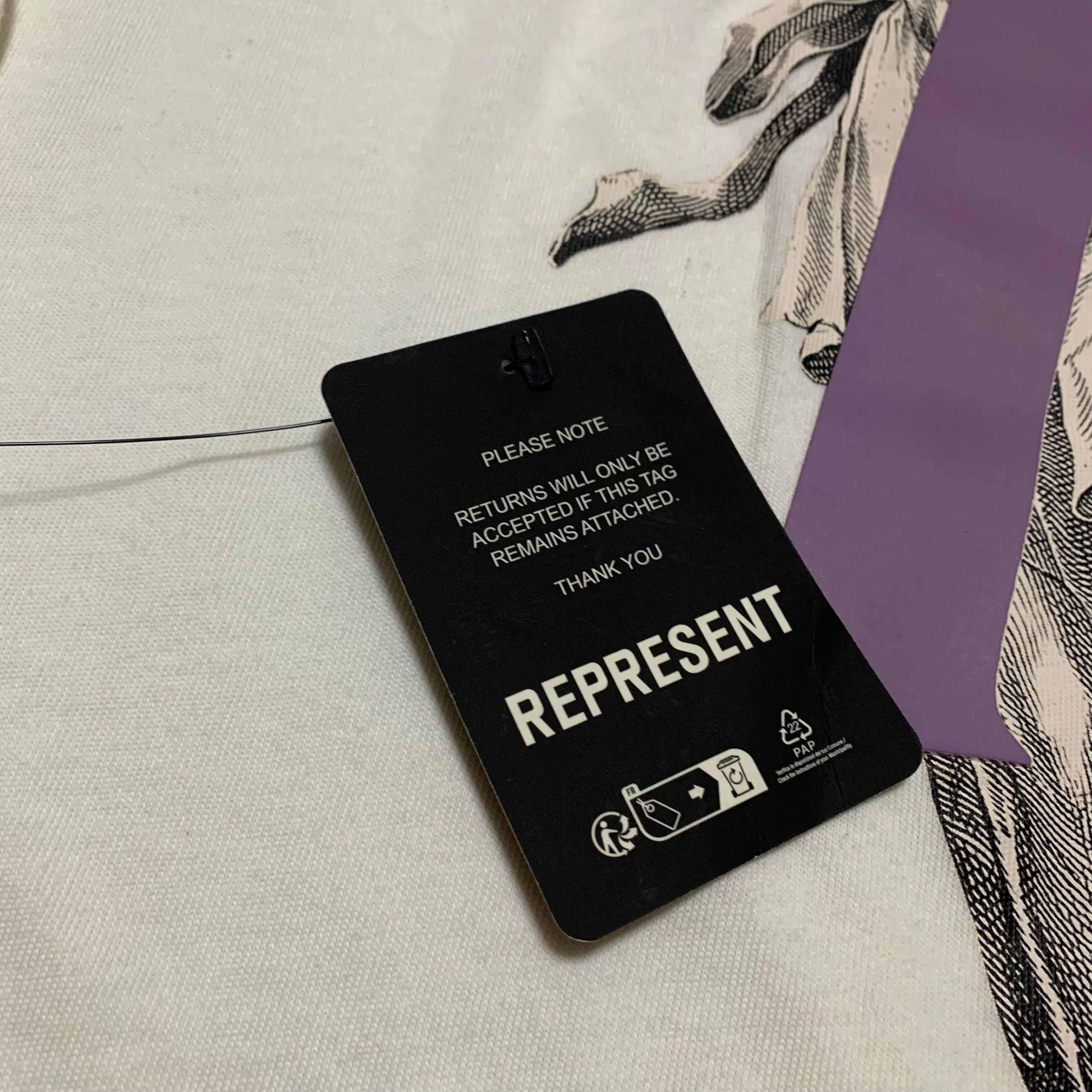 Represent Large Archangel Flat White Tee