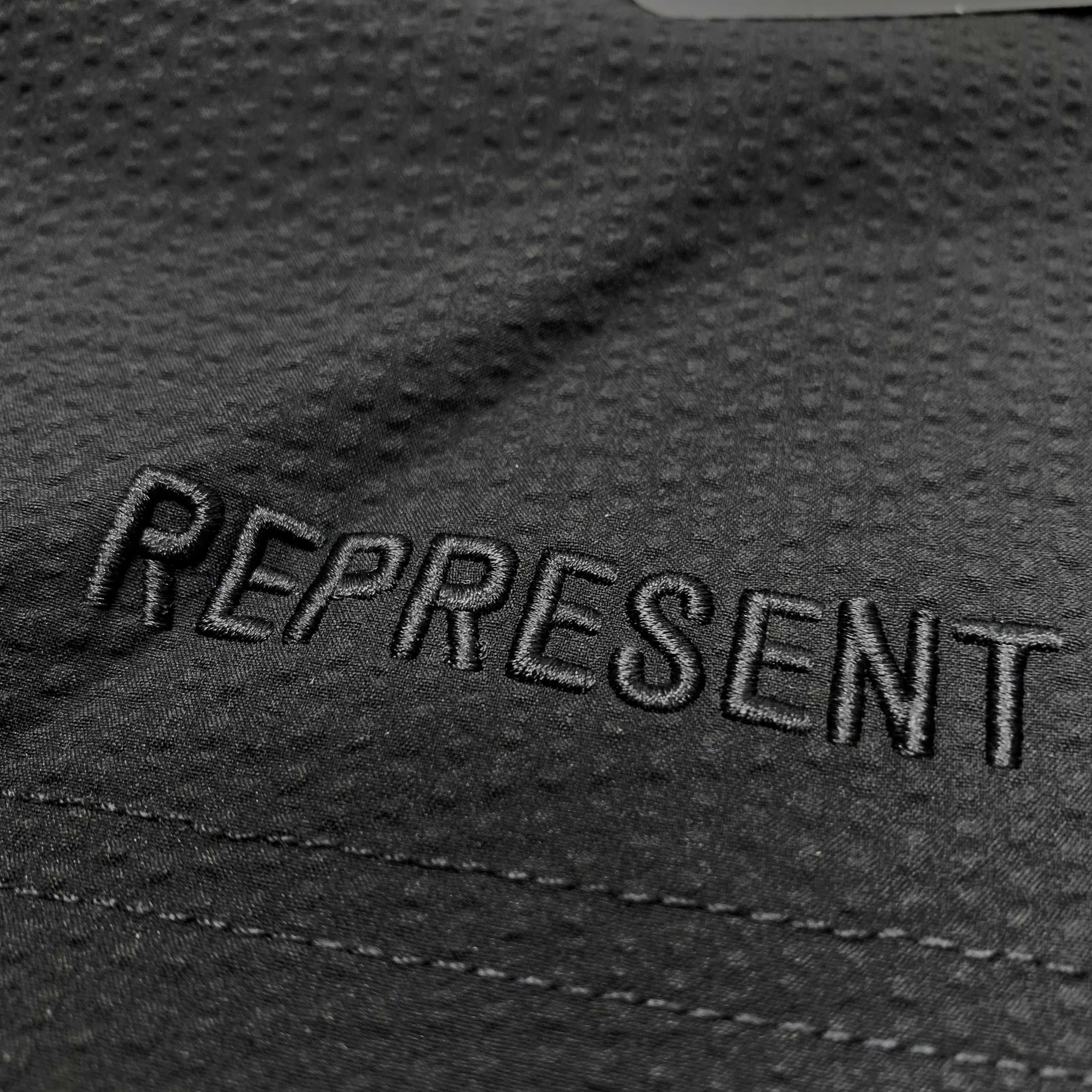 Represent XL Swim Shorts Seersucker Shark Black Swim Shorts