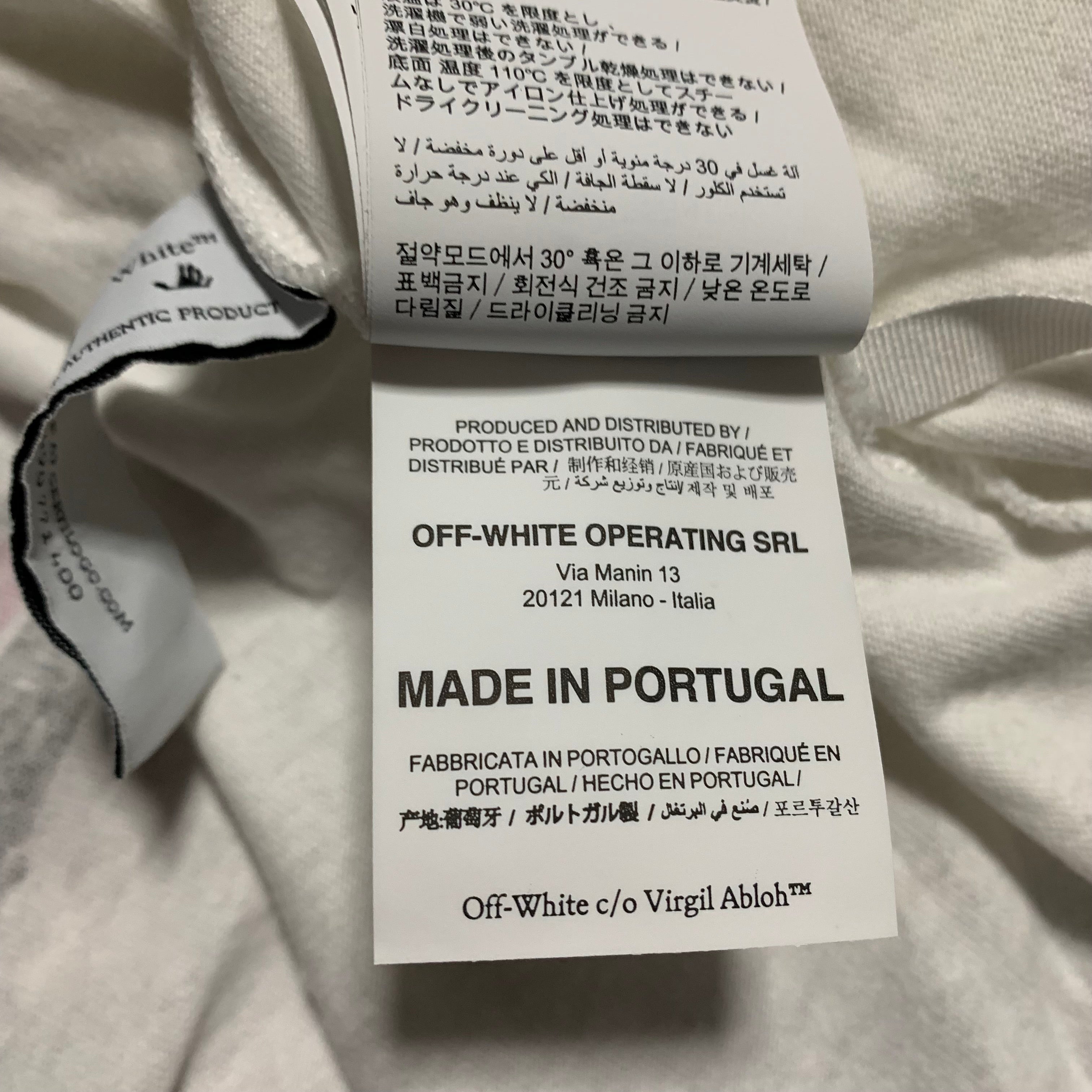 Off White Medium Marker Arrows White Tee Virgil Abloh