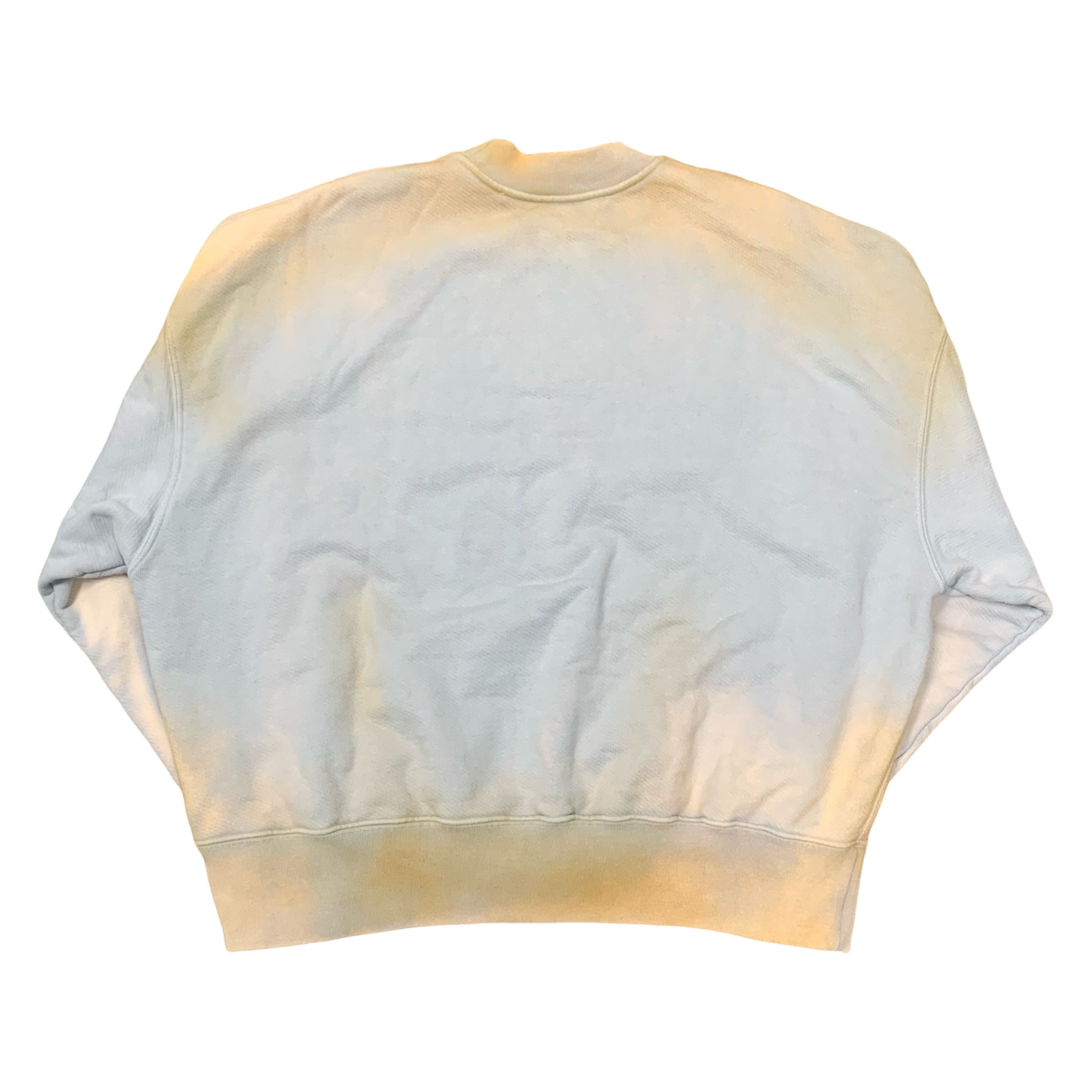 Off White XS Sweatshirt Tie Dye Light Blue Beige Crewneck Virgil Abloh Unisex