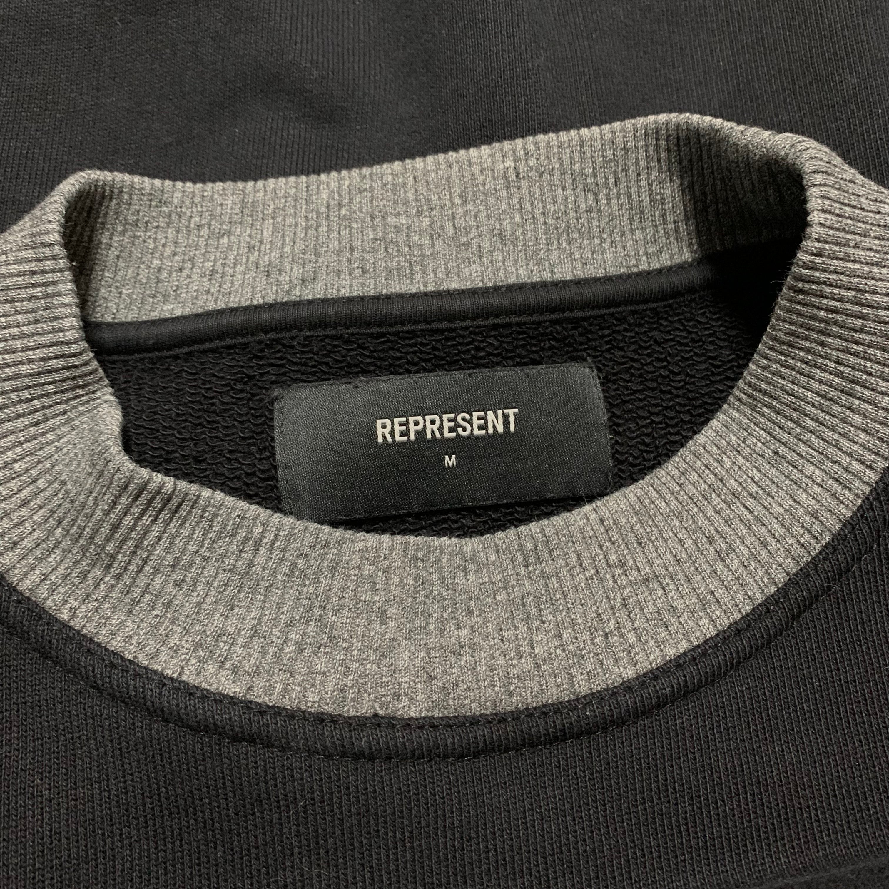 Represent Medium Pleasure To Kill Jet Black Sweatshirt Crewneck