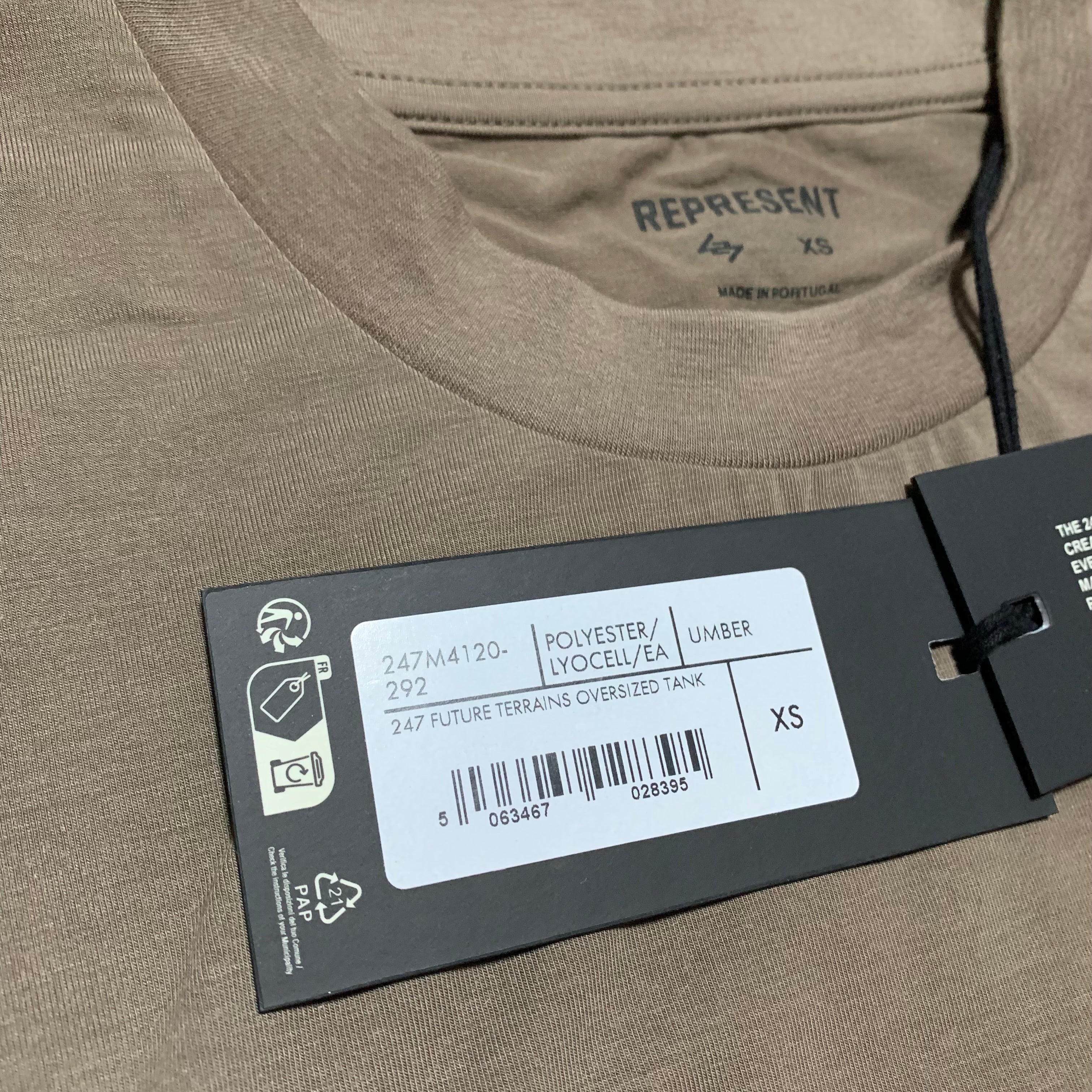 Represent XS Future Terrains Oversized Tank Top Umber