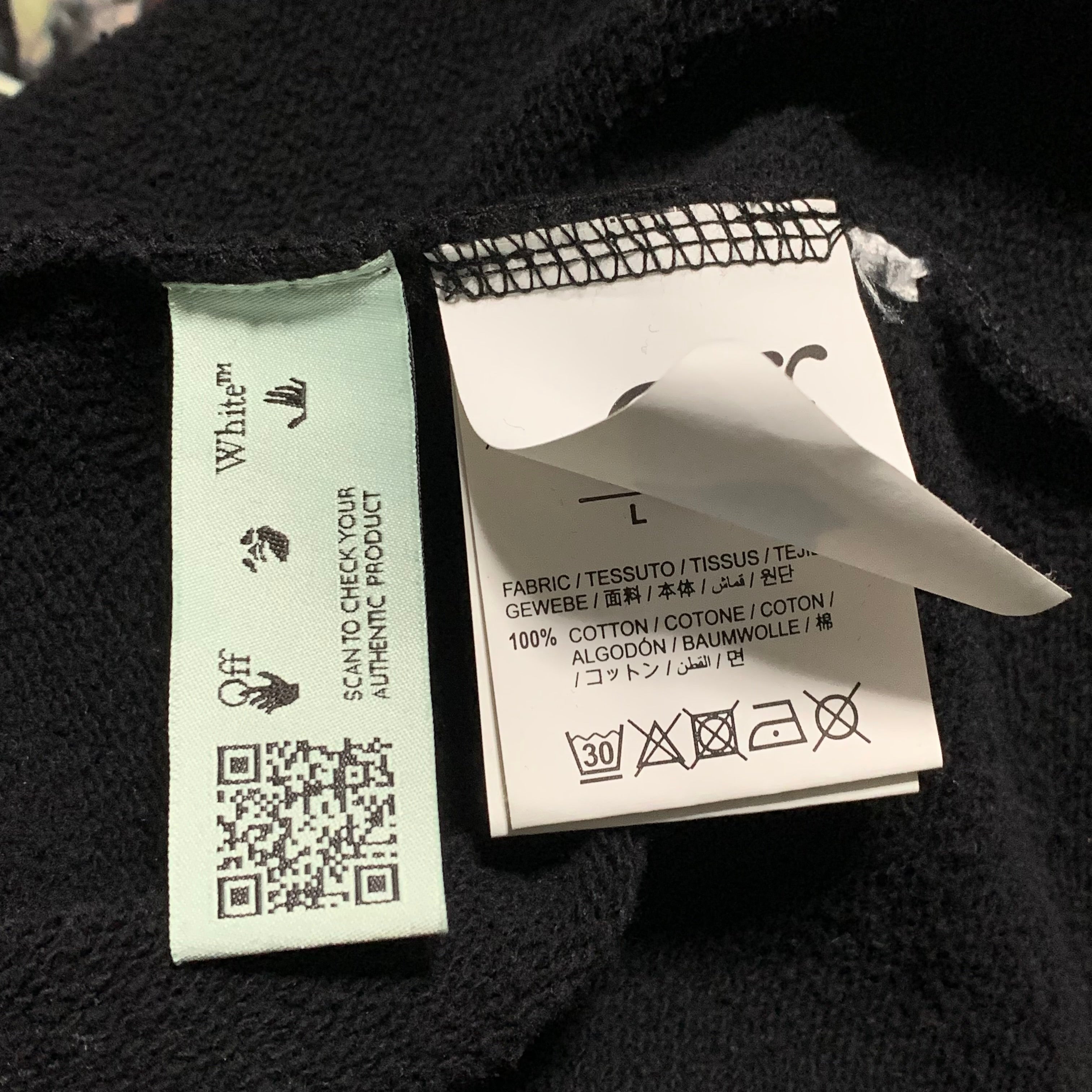 Off White Large Caravaggio Arrows Black Sweatshirt Crewneck Virgil Abloh