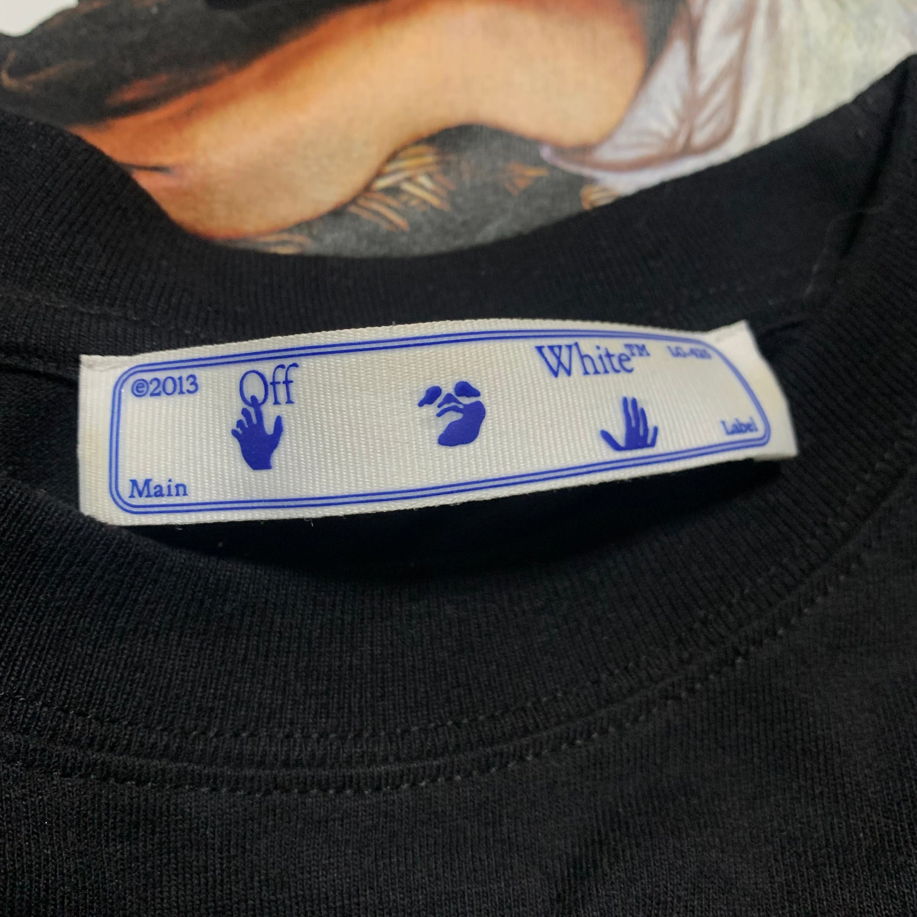 Off White XS Caravaggio Arrows Black Tee Virgil Abloh