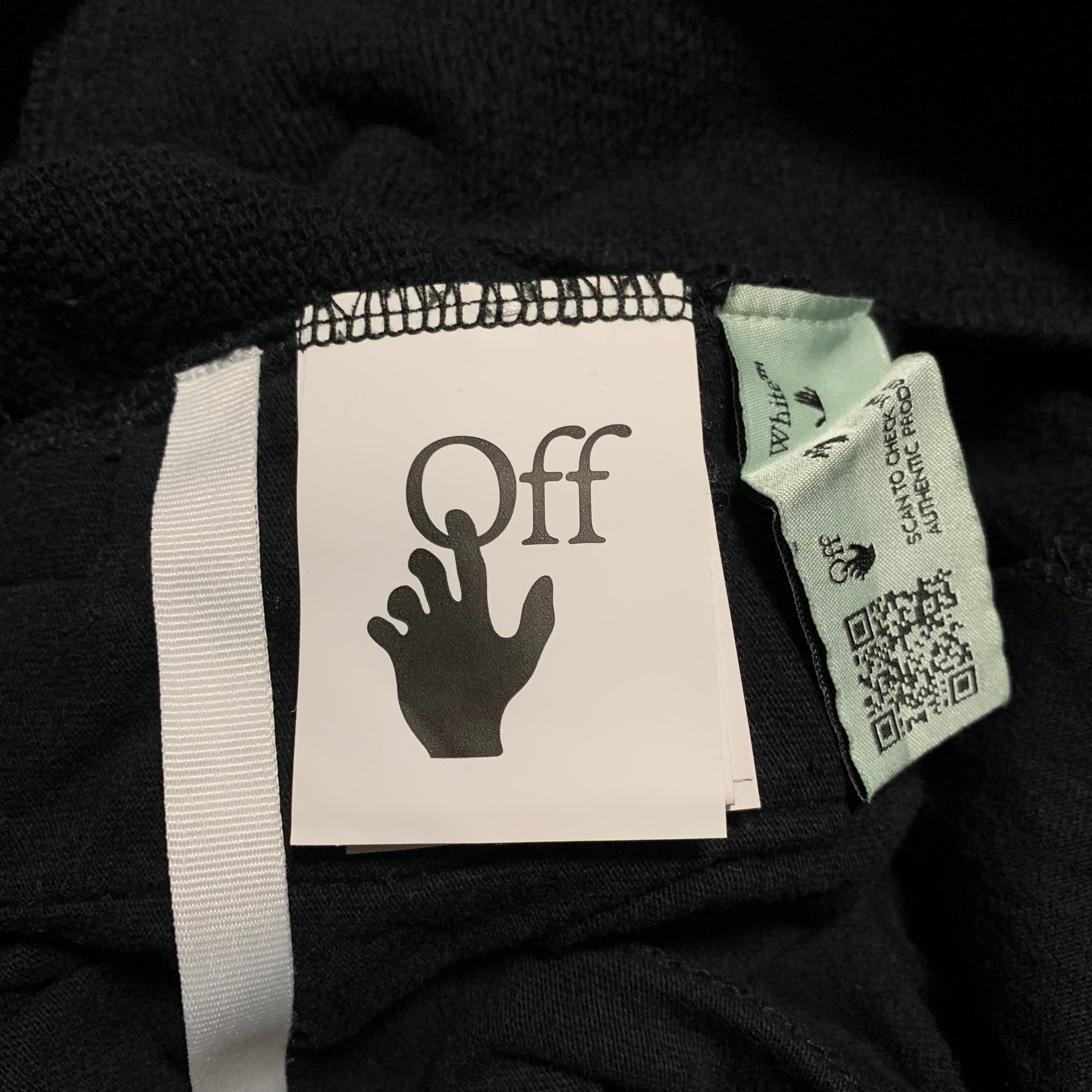 Off White XL Shorts Caravaggio Arrows Black Bottoms Virgil Abloh