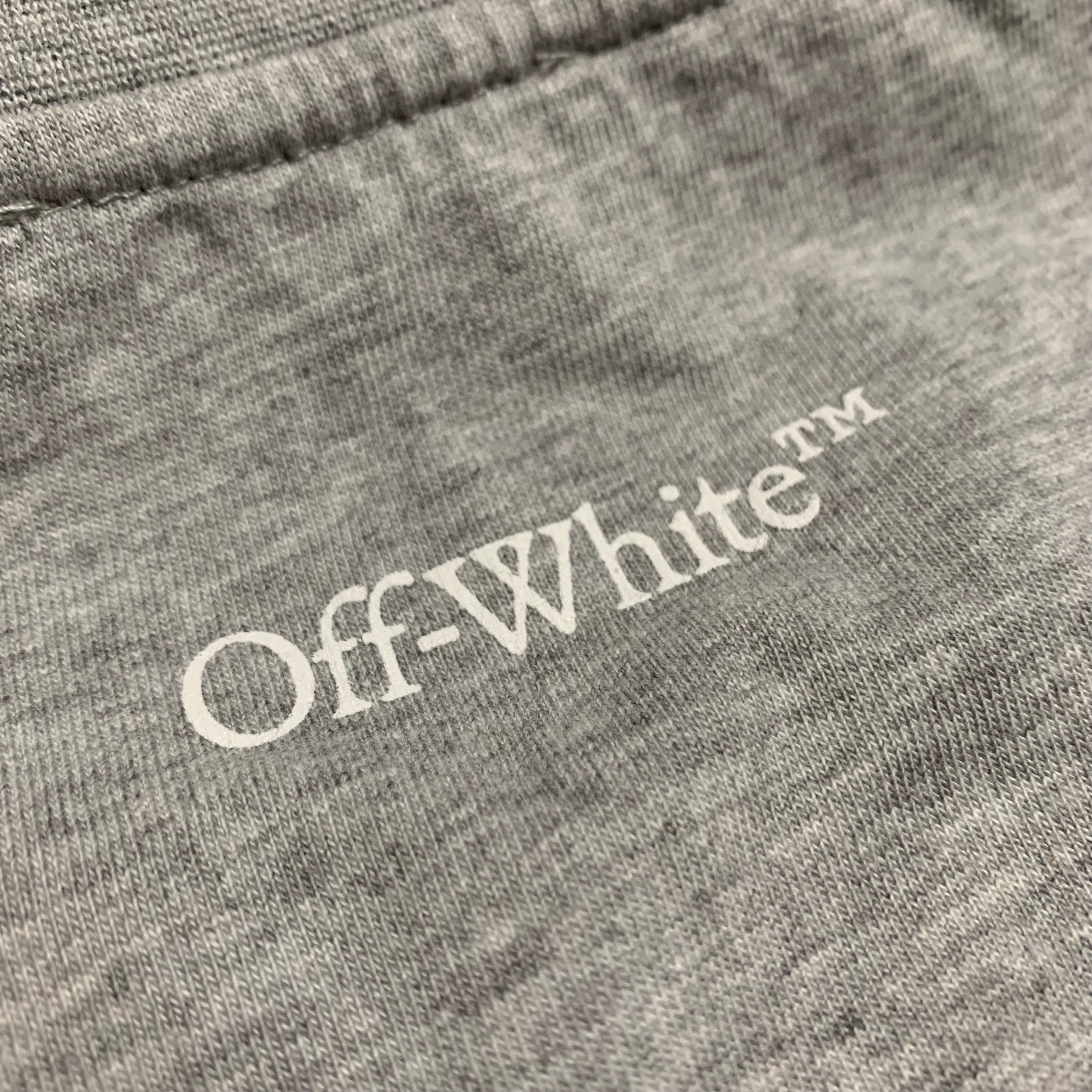 Off White Large Round Logo Skate Grey Tee Virgil Abloh