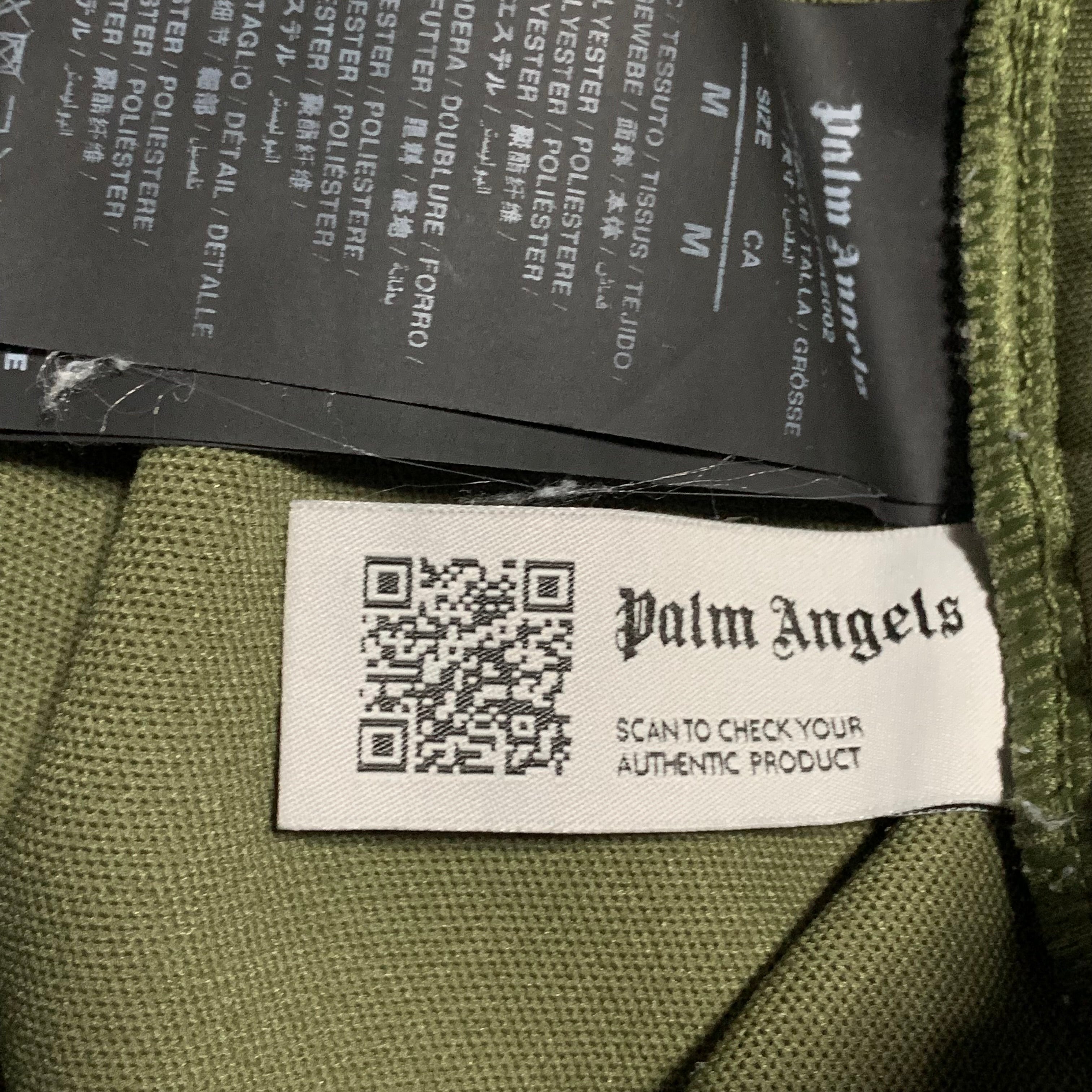 Palm Angels Medium Classic Khaki Green Track Pant Bottoms