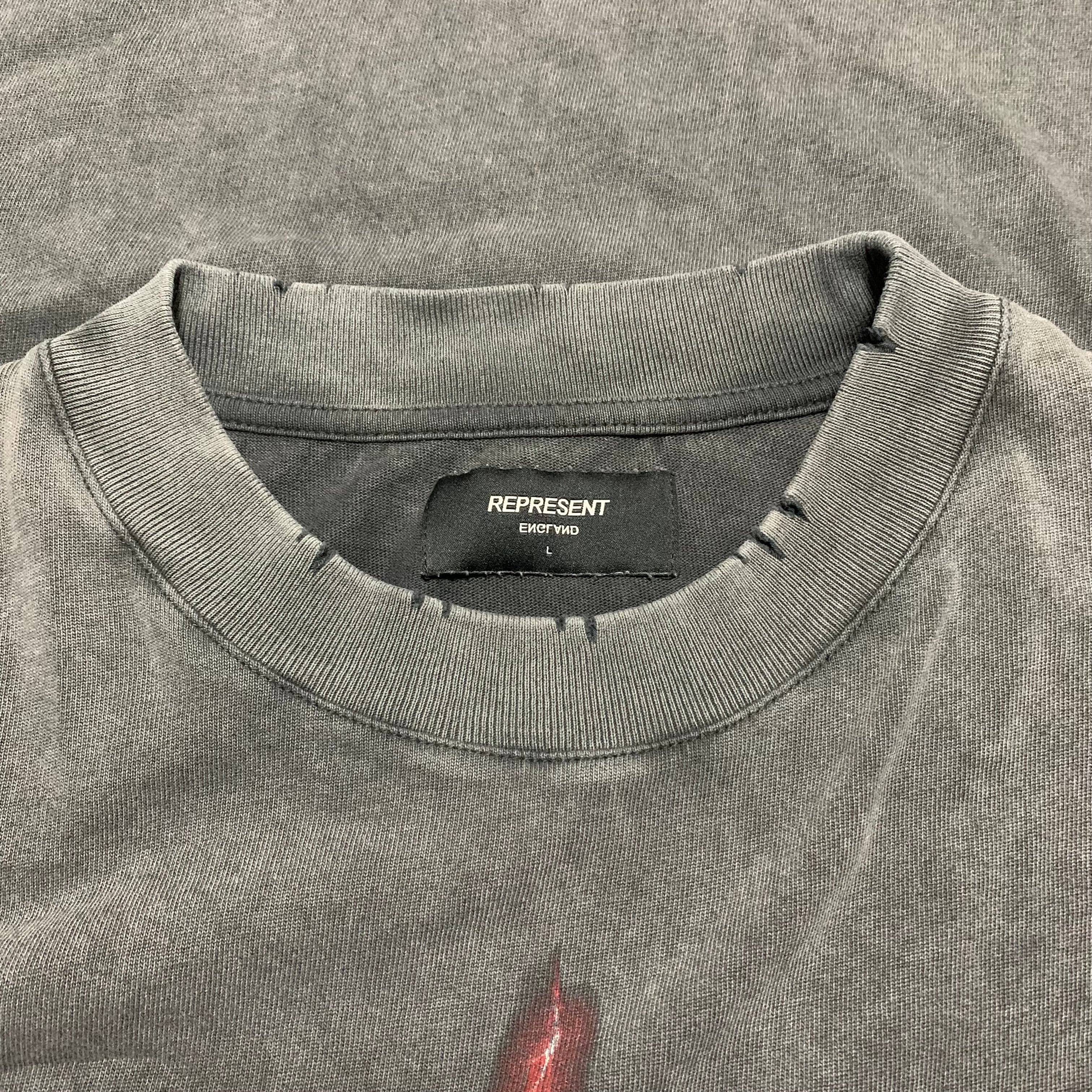 Represent Large Faze Clan Vintage Grey Tee