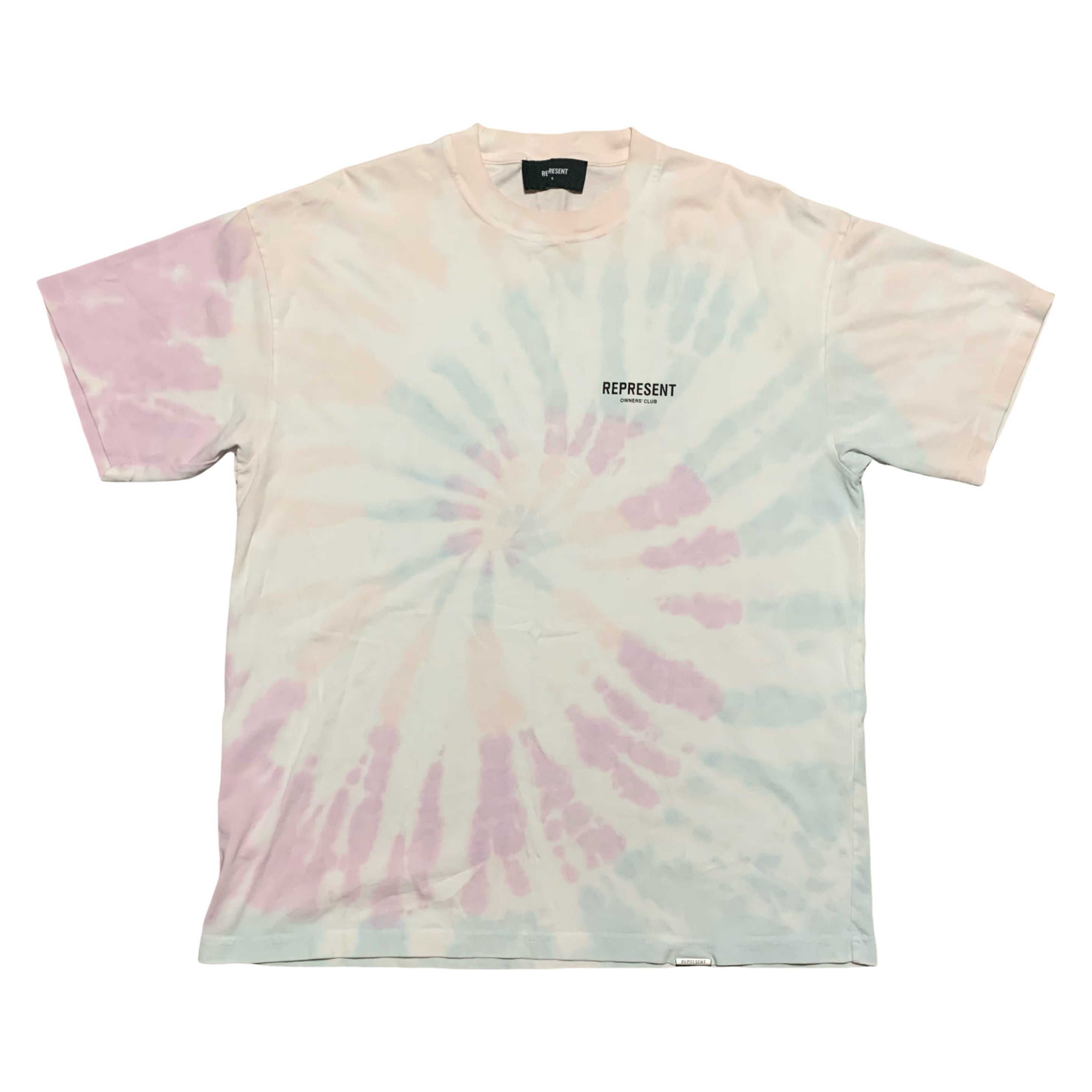 Represent Small Owners Club Tie Dye Flat White Tee