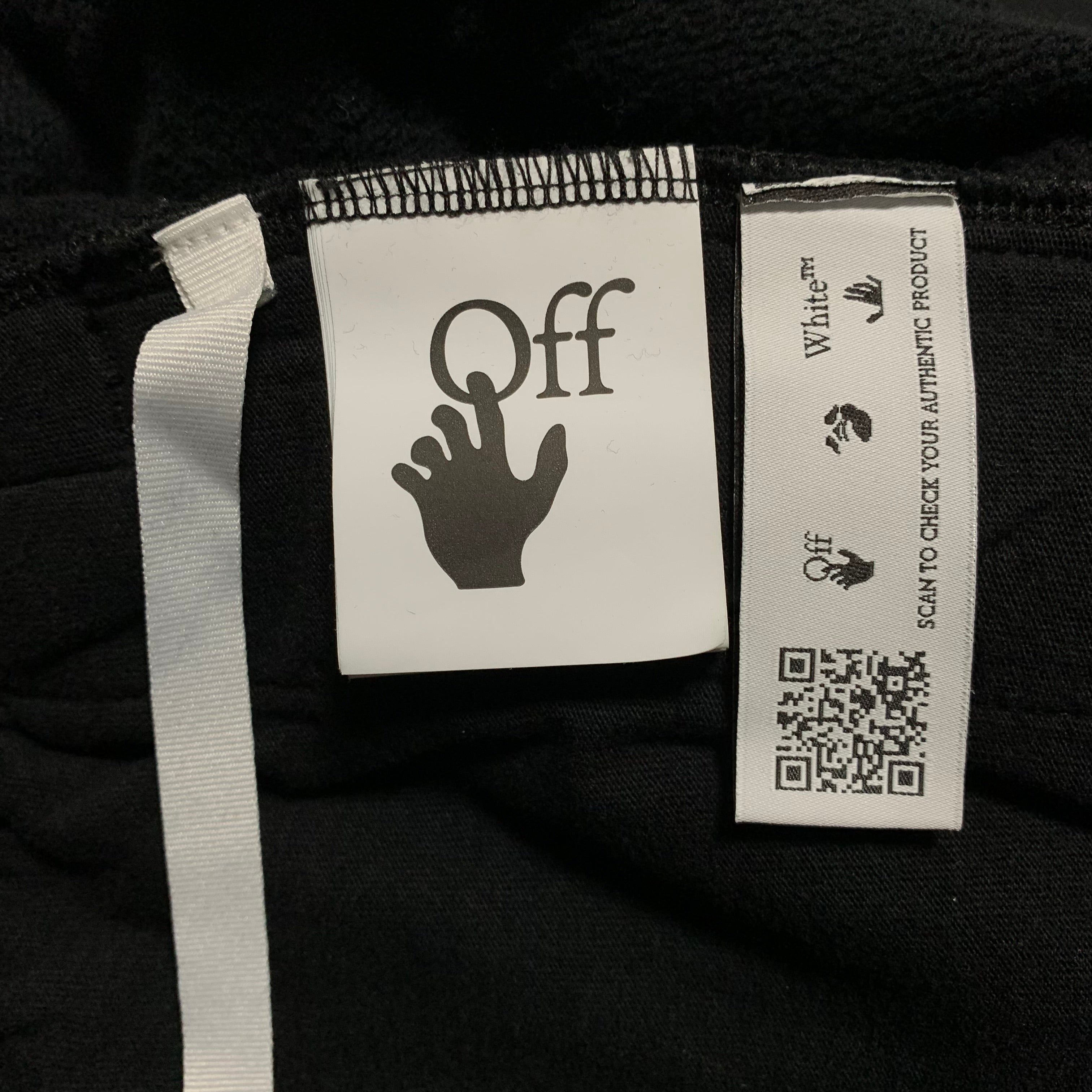 Off White Large Caravaggio Black Jogger Sweatpants Bottoms Pants Virgil Abloh