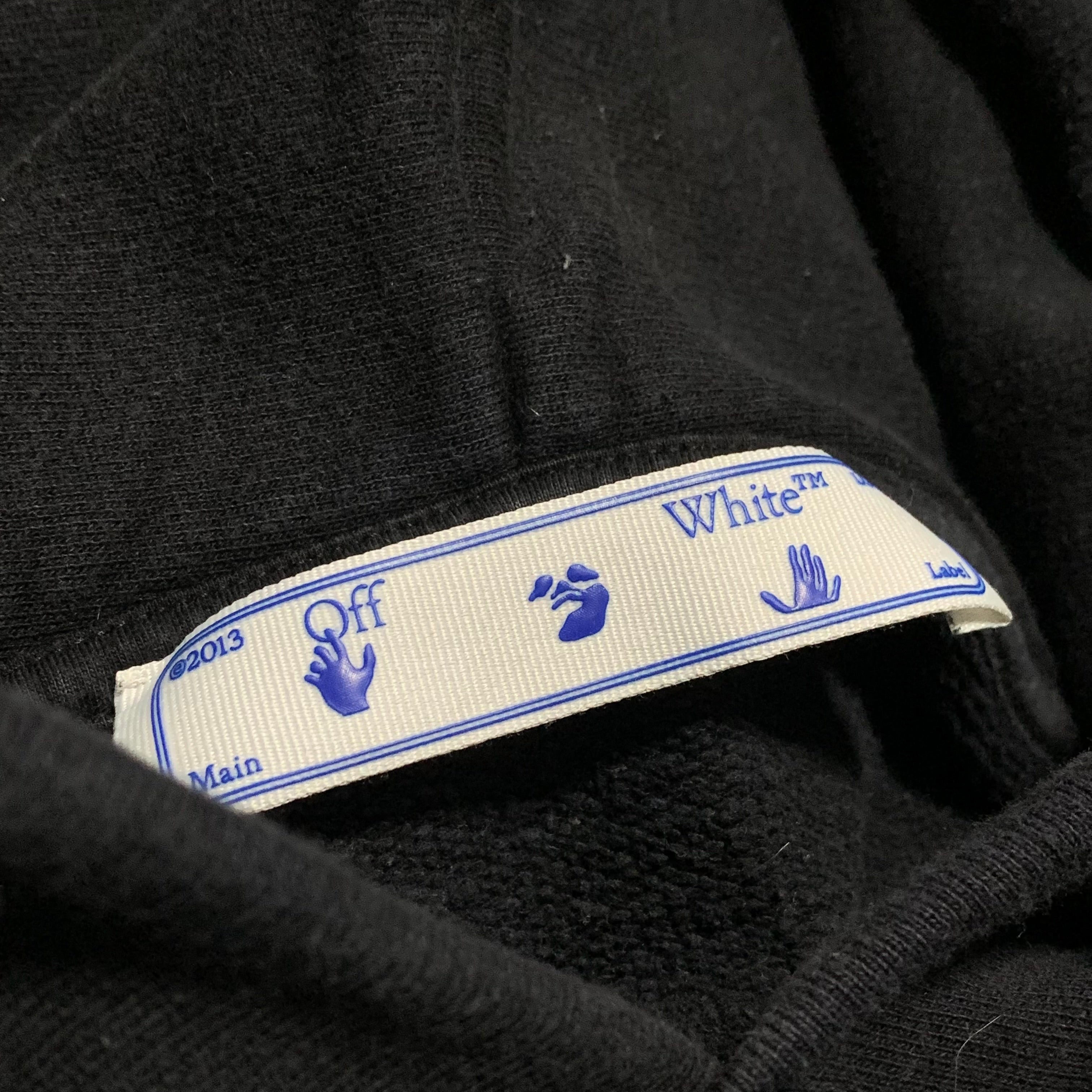 Off White Large Caravaggio Graphic Black Hoodie Virgil Abloh