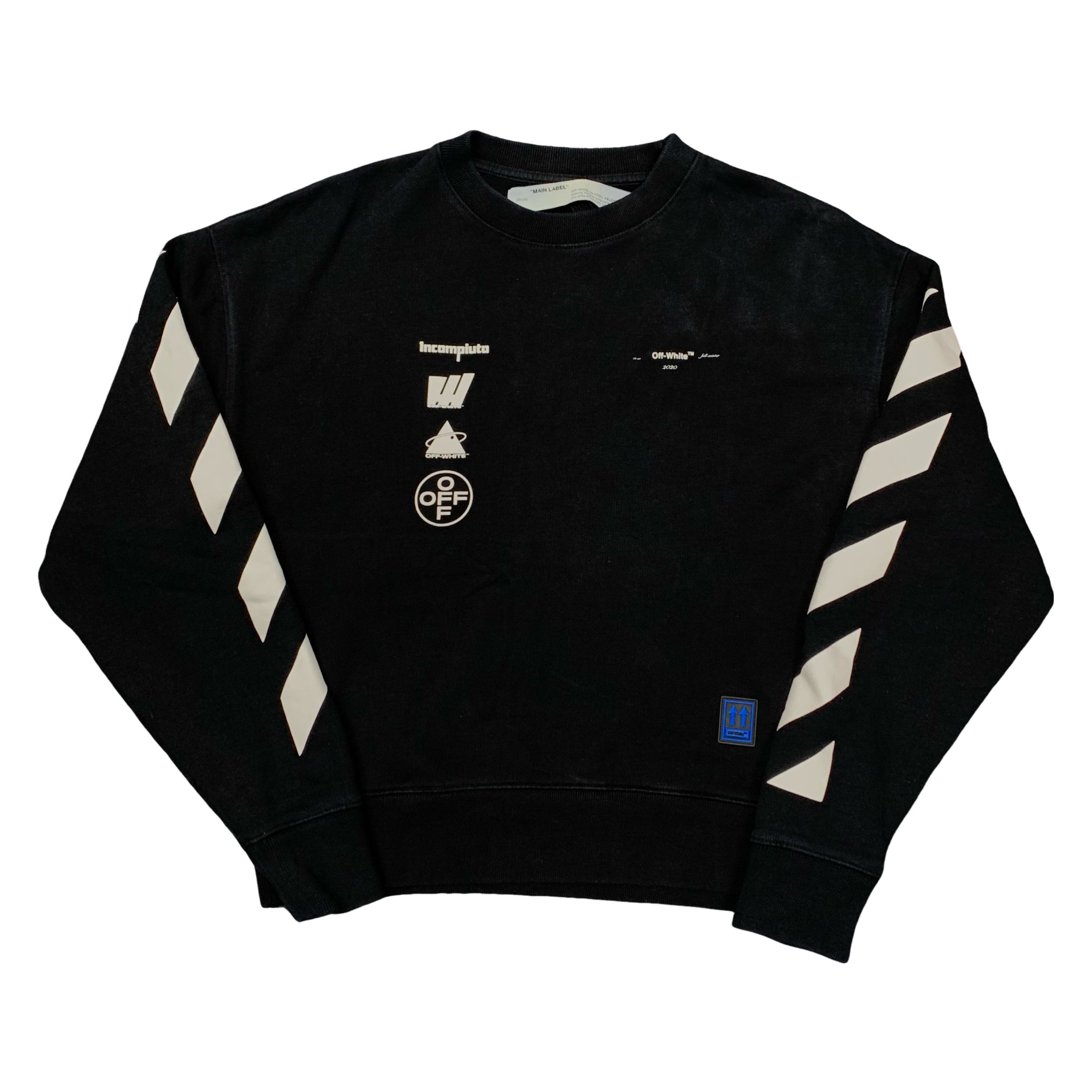 Off White Small Sweatshirt Mariana De Silva Black Crewneck Virgil Abloh