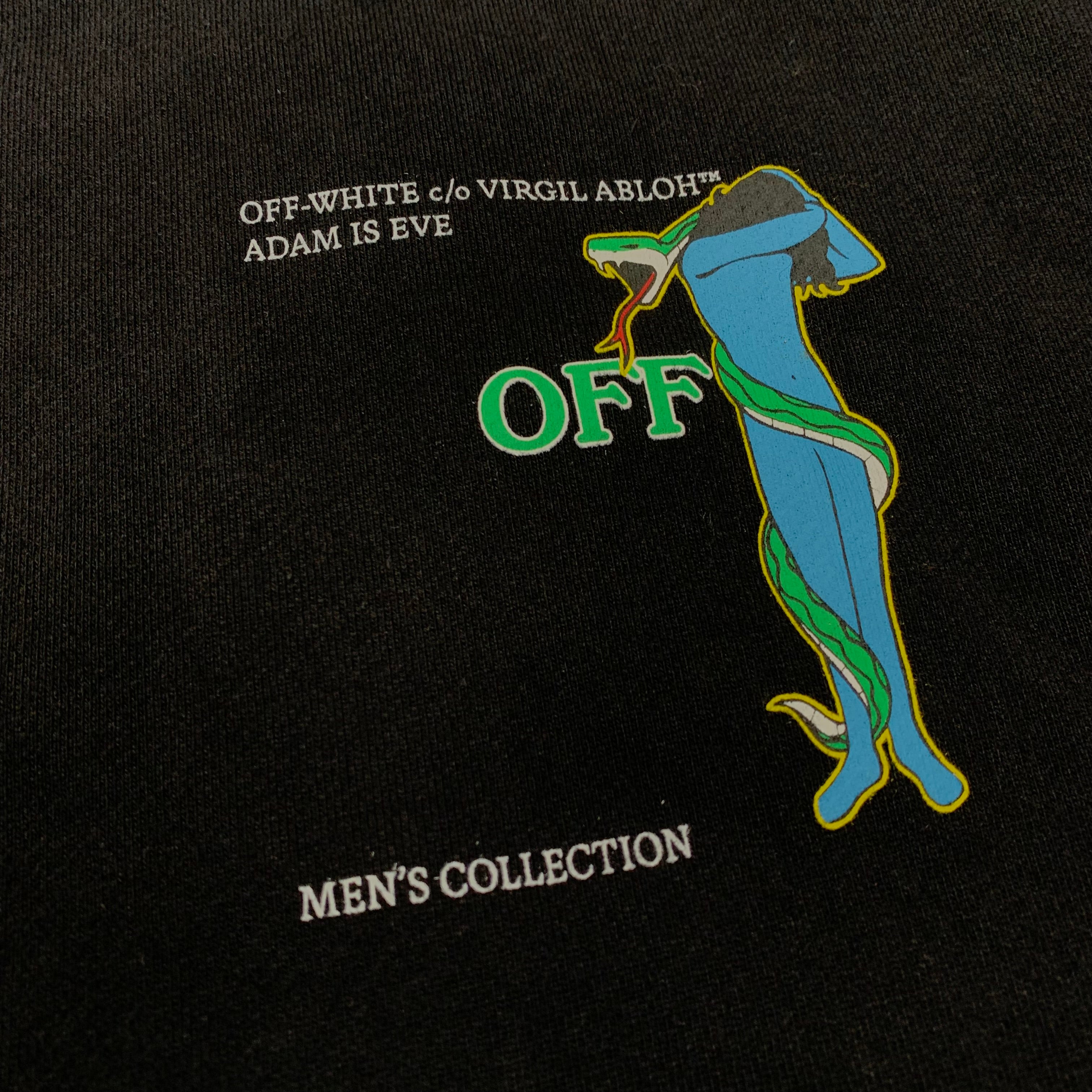 Off White Large Hoodie Adam Is Eve Arrows Black Hoodie Virgil Abloh