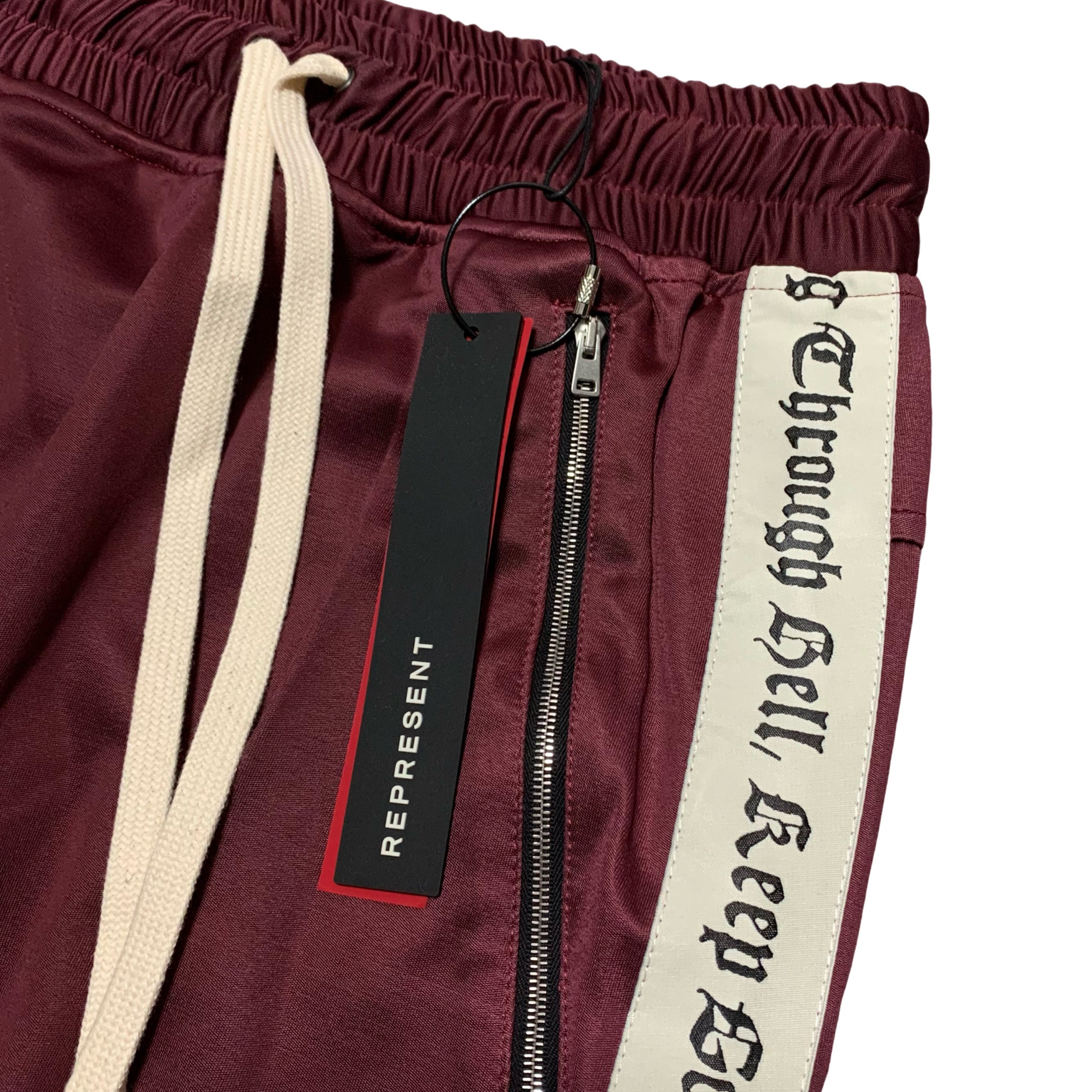 Represent XS Track Pants Bottoms Burgundy Wide Awake