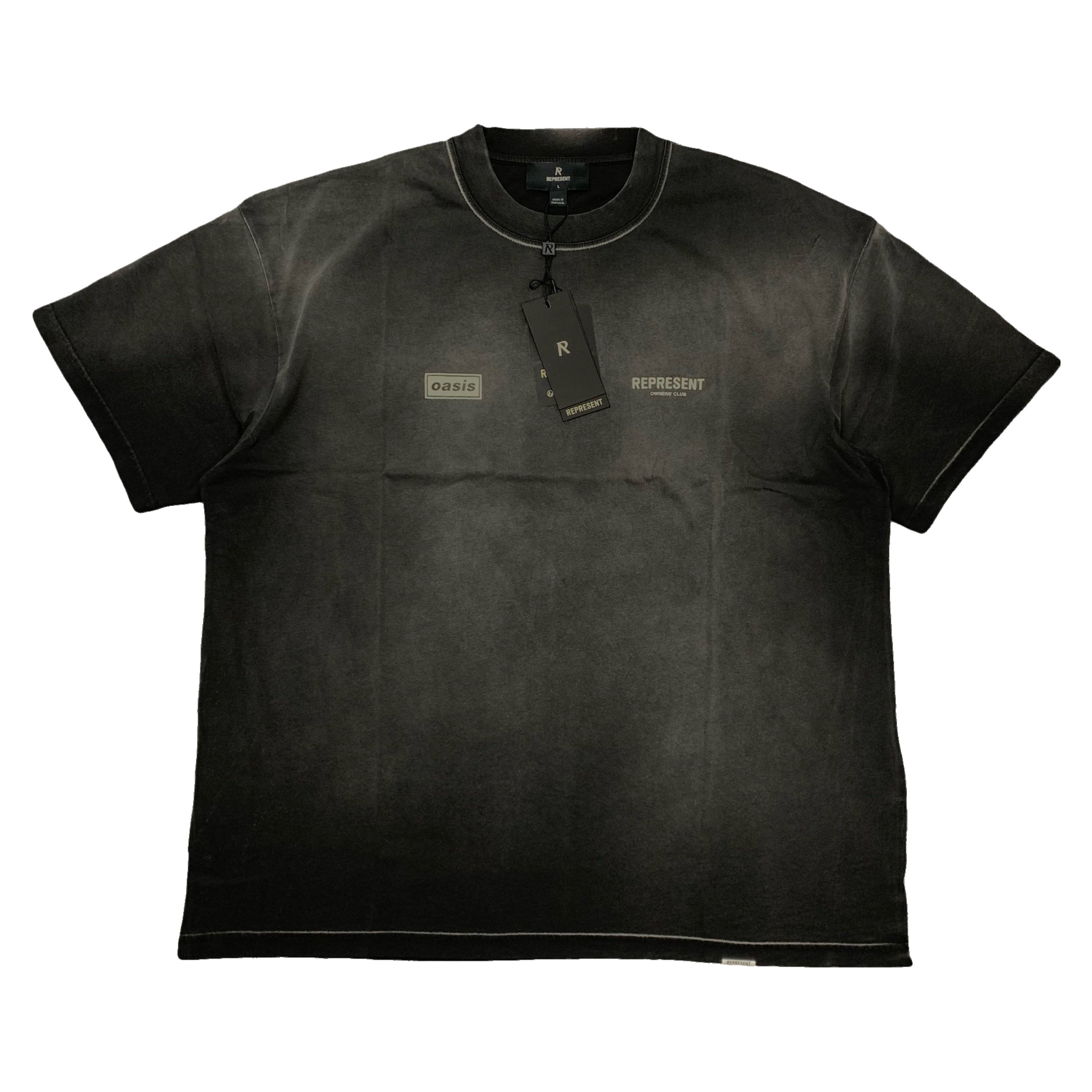 Represent Large Tee Oasis Owners Club Stained Black T-Shirt