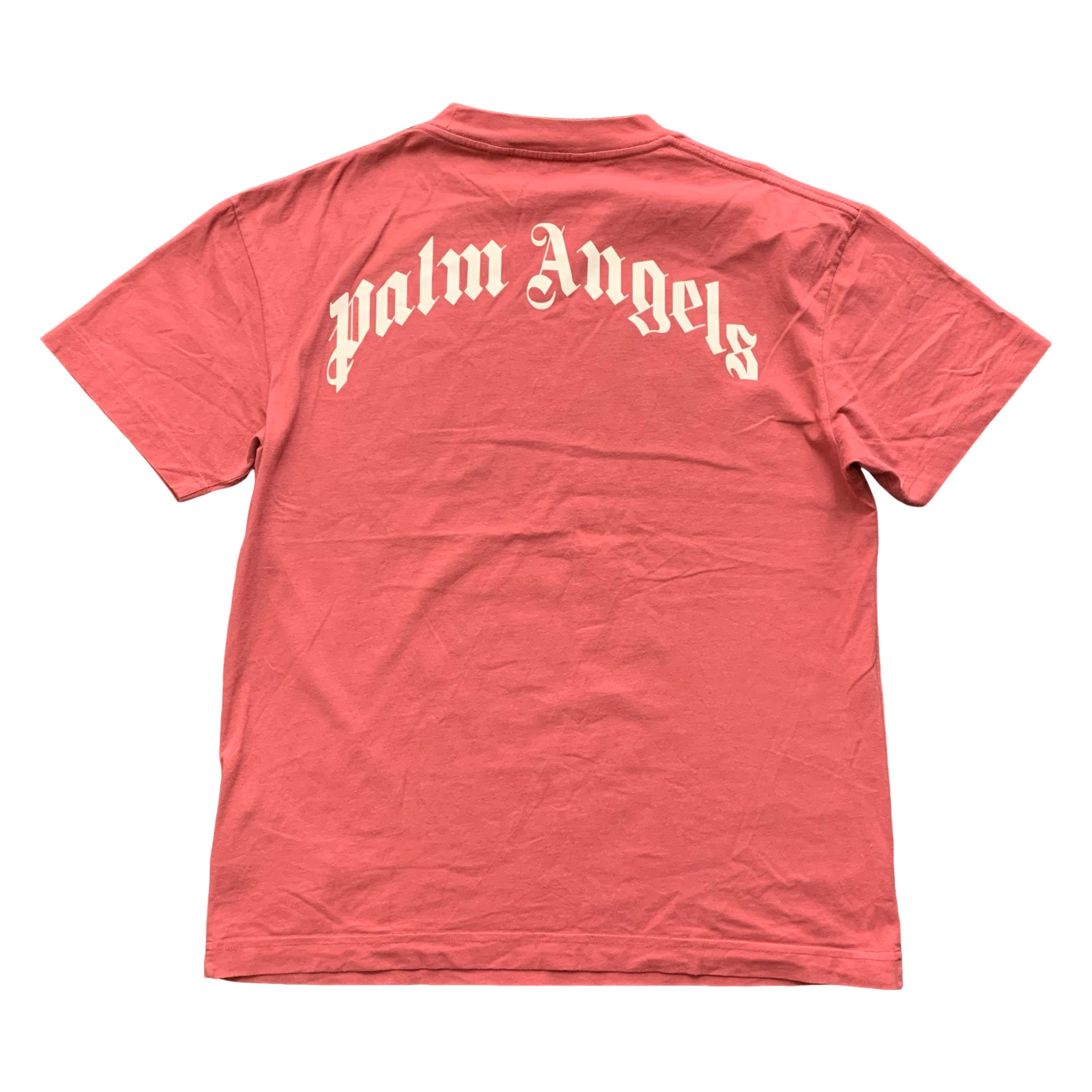 Palm Angels Medium Tee Bear Classic Burgundy Red Rose Pink T-Shirt