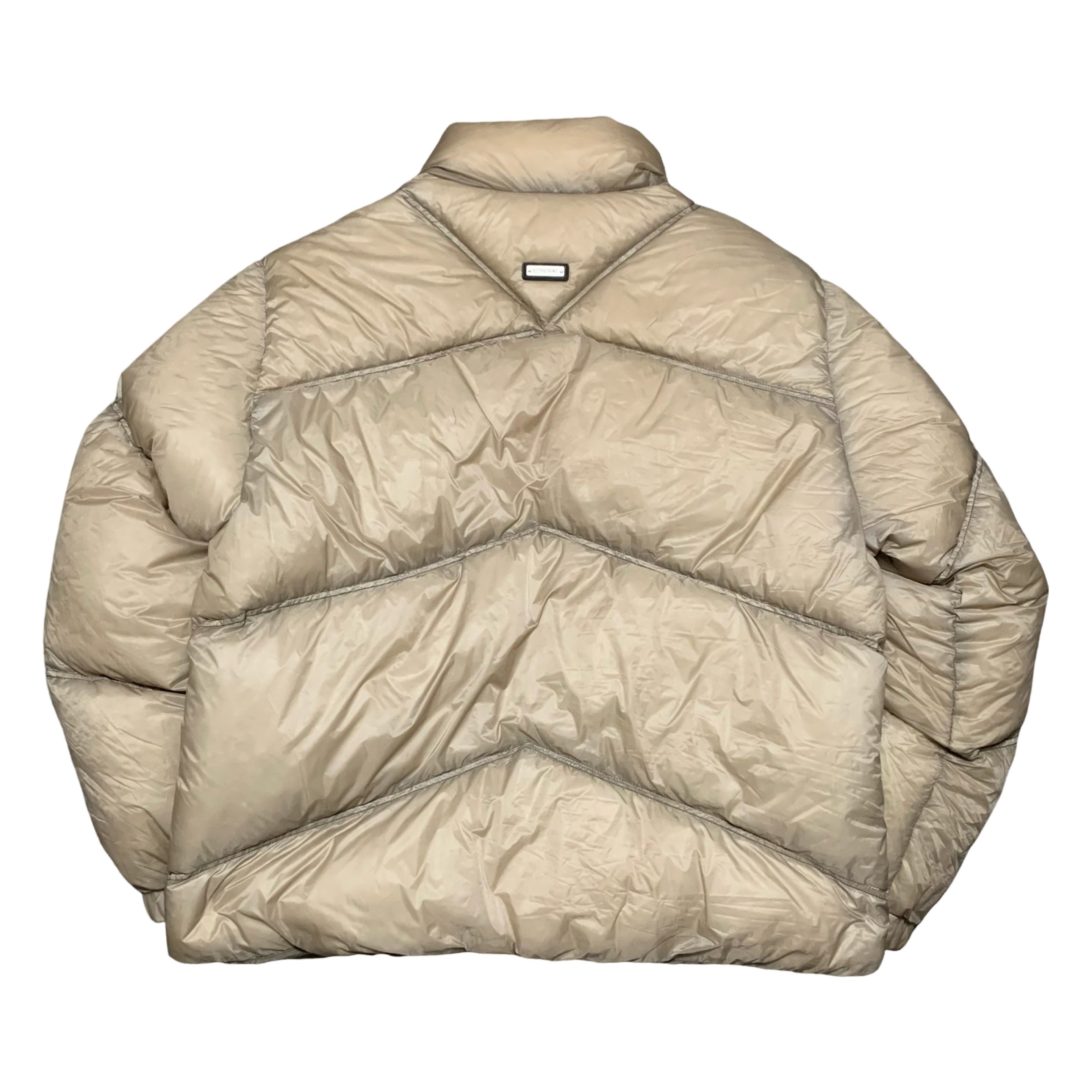 Represent Medium Puffer Jacket Beige Taupe White Coat