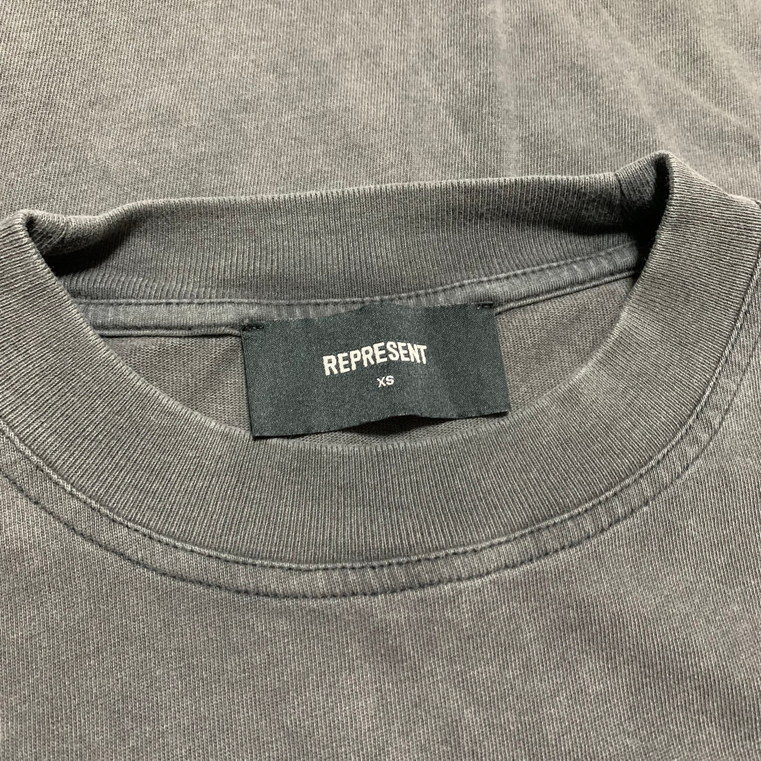 Represent XS Owners Club Vintage Grey Tee Pink Graphic