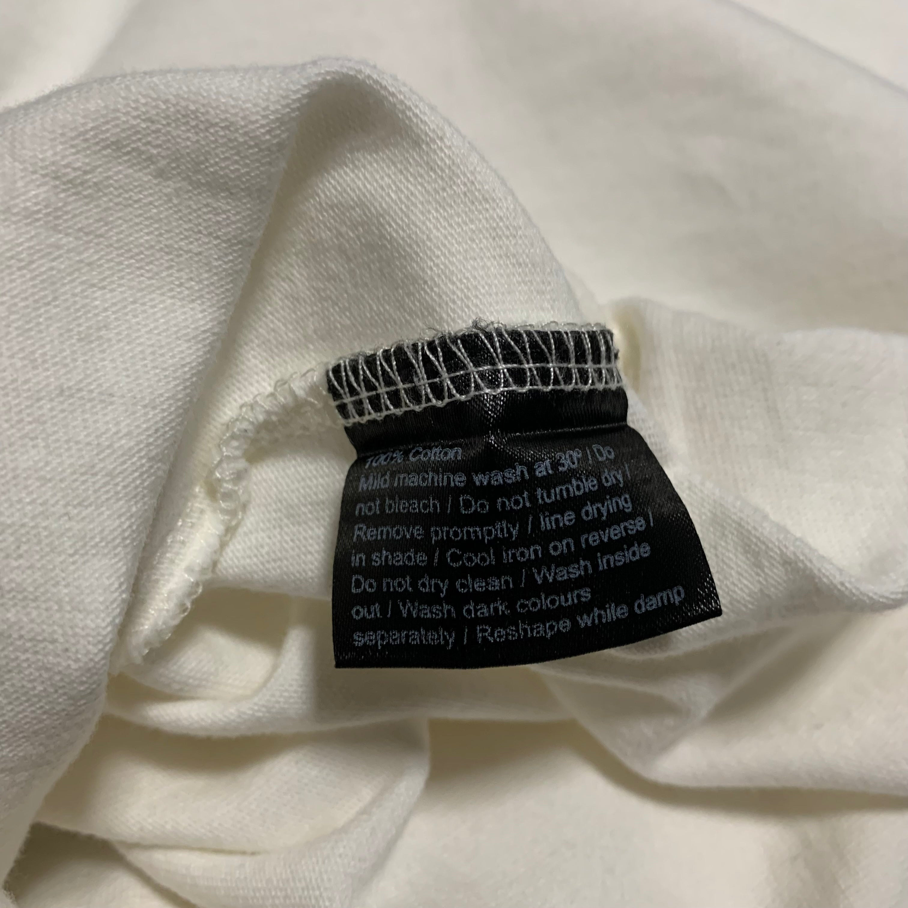 Represent XS Embroidered Flat White Tee