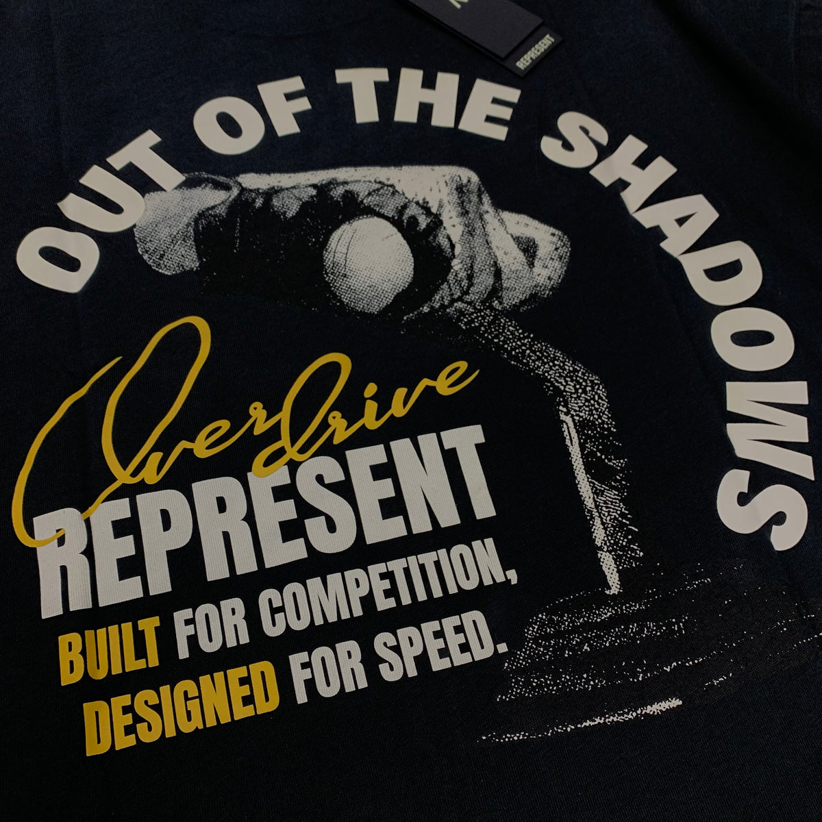 Represent Small Tee Out Of The Shadow Stained Black T-Shirt