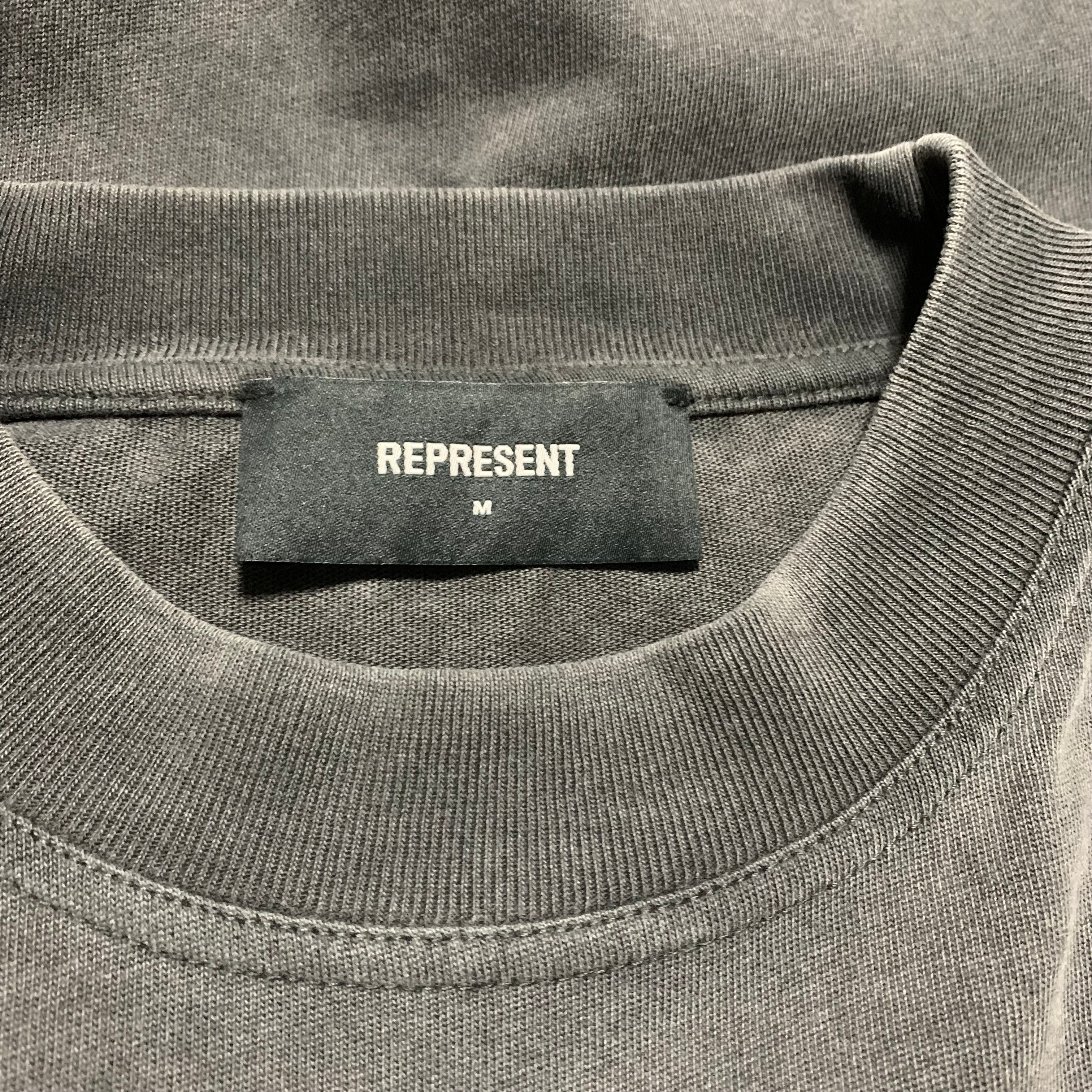 Represent Medium Take Higher Vintage Grey Tee