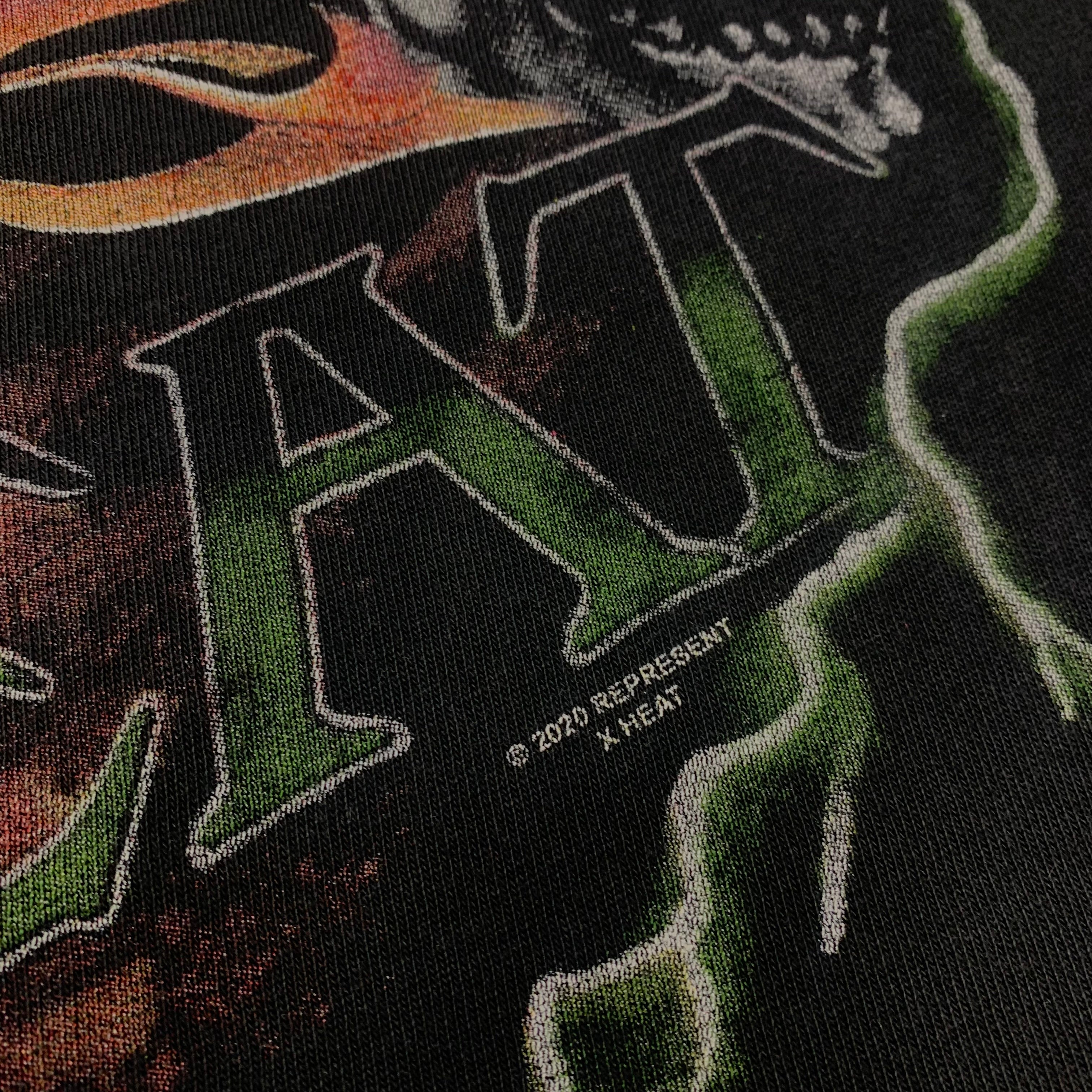 Represent Small Tee Feel Feel The Heat Vintage Black T-Shirt Heat Tour Exclusive