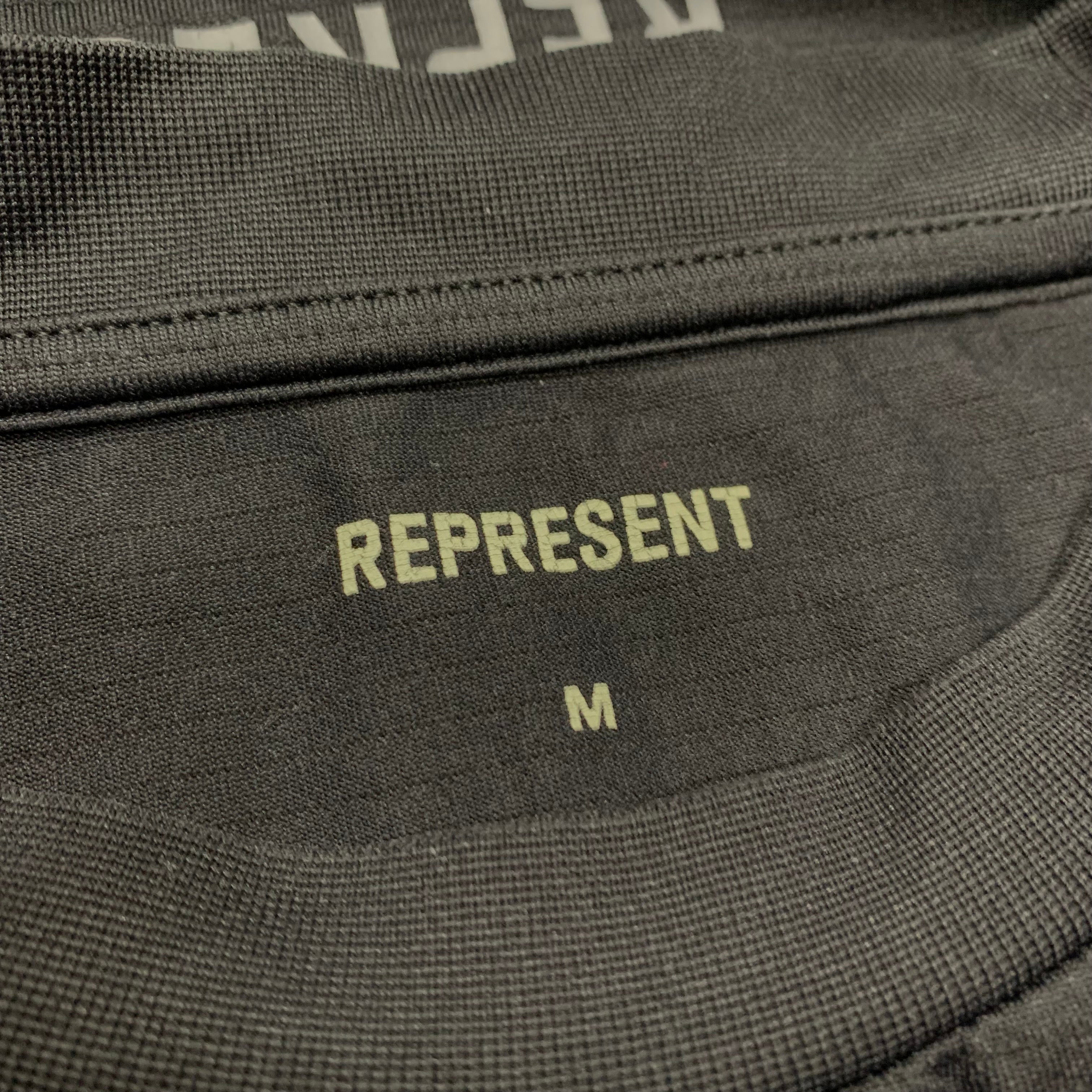 Represent Medium Tee Team 247 Jet Black Gym T-Shirt