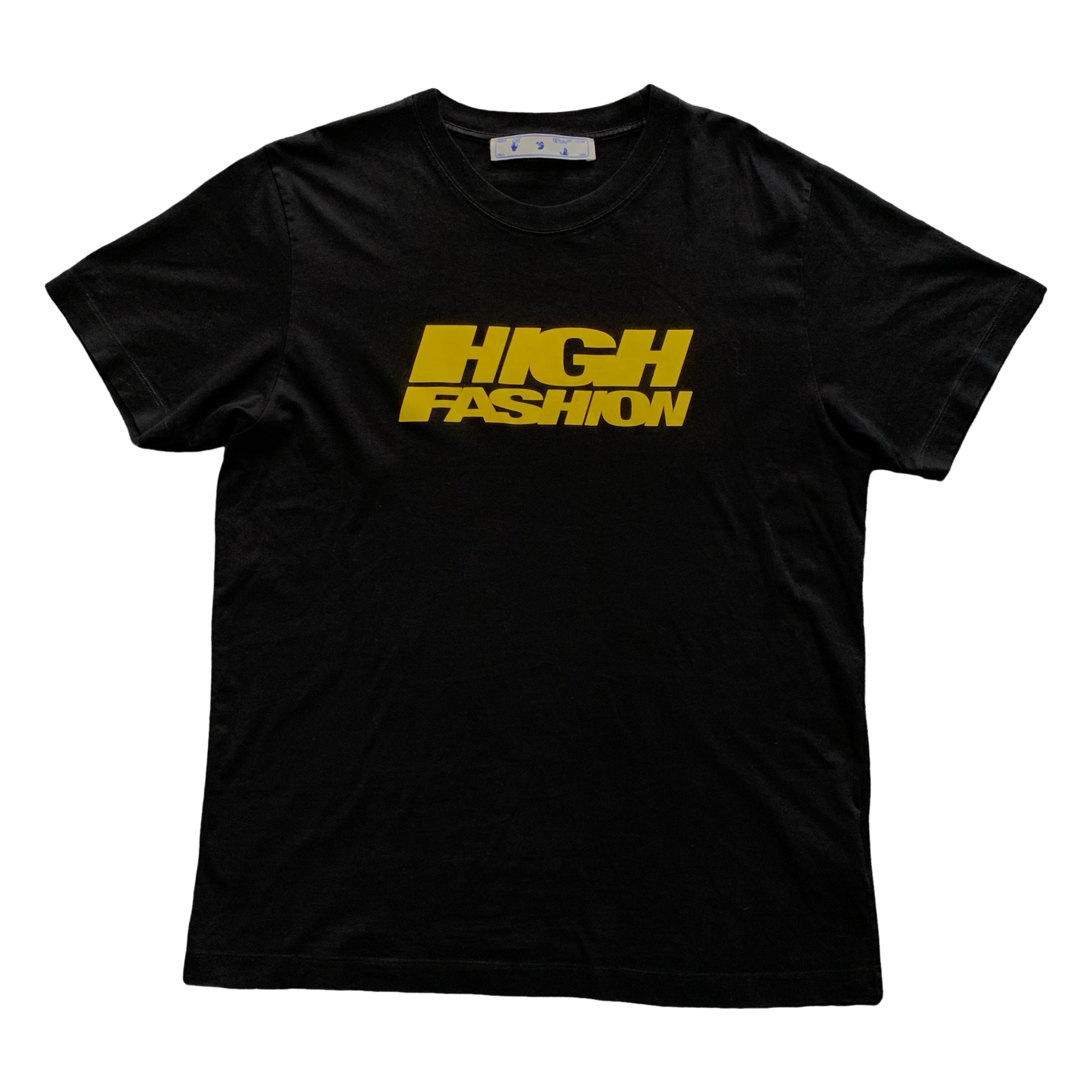 Off White Large Tee High Fashion Spaceship Earth Black T-Shirt Virgil Abloh Paris Fashion Exclusive Unisex