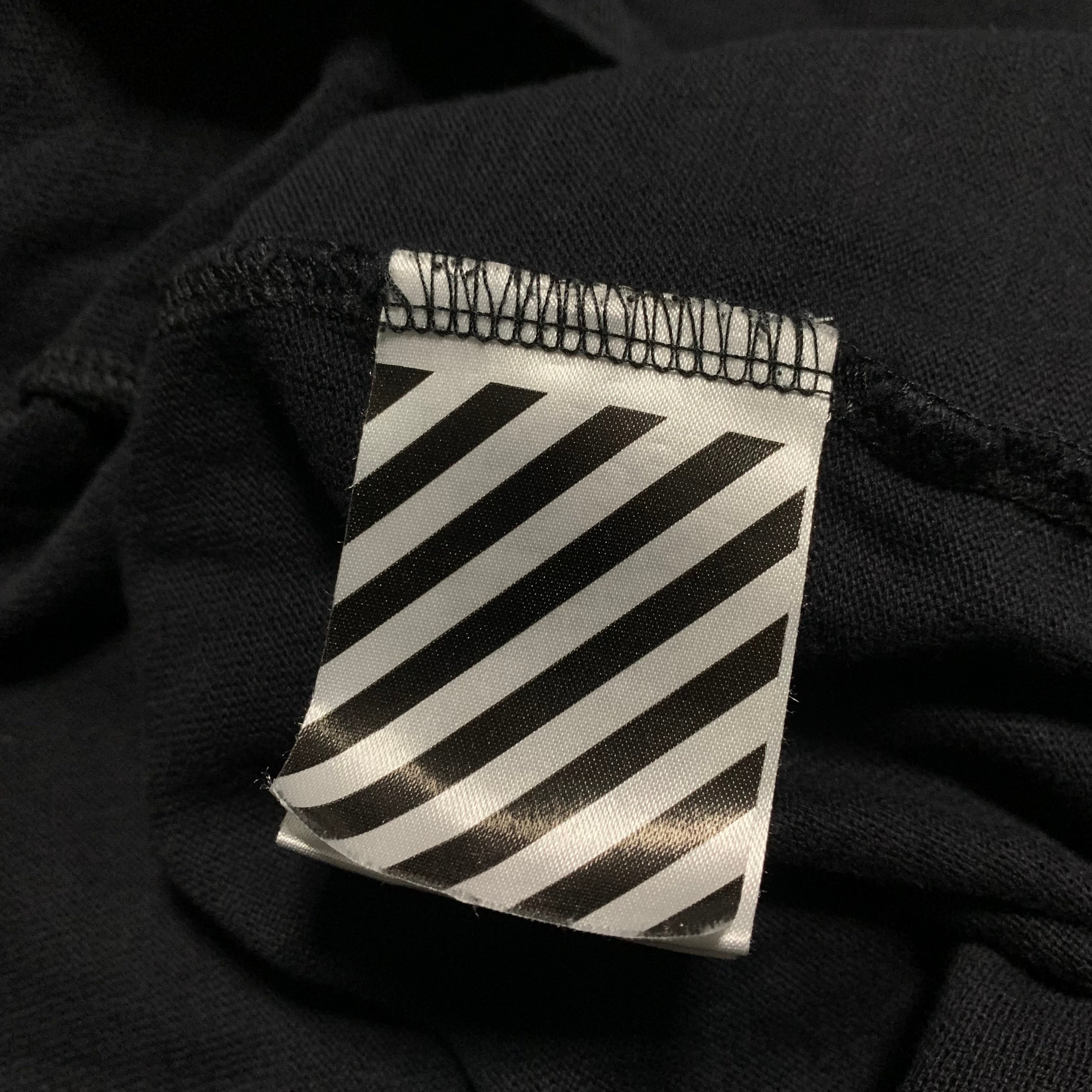 Off White Small Othello's Stork Black Tee Cut Off Virgil Abloh