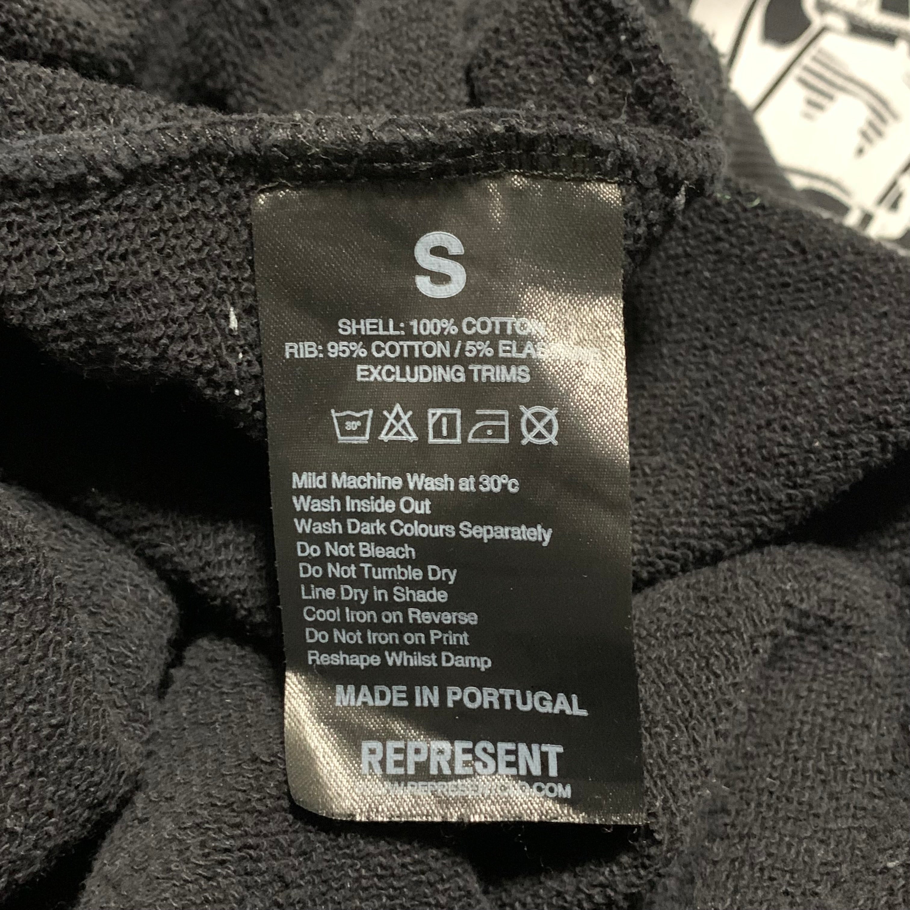 Represent Small Design & Construction Jet Black Hoodie