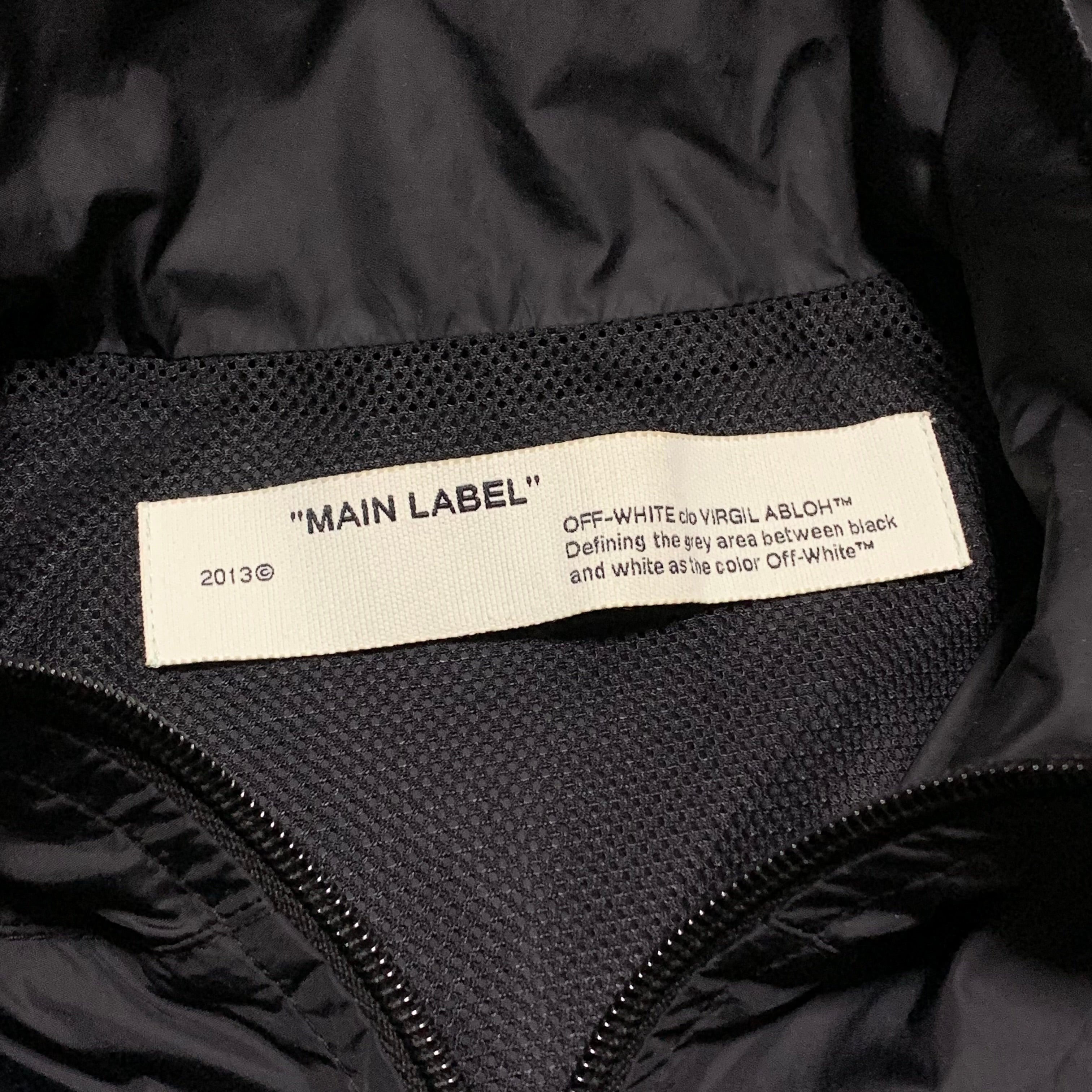 Off White Medium Track Jacket Black Track Top Virgil Abloh